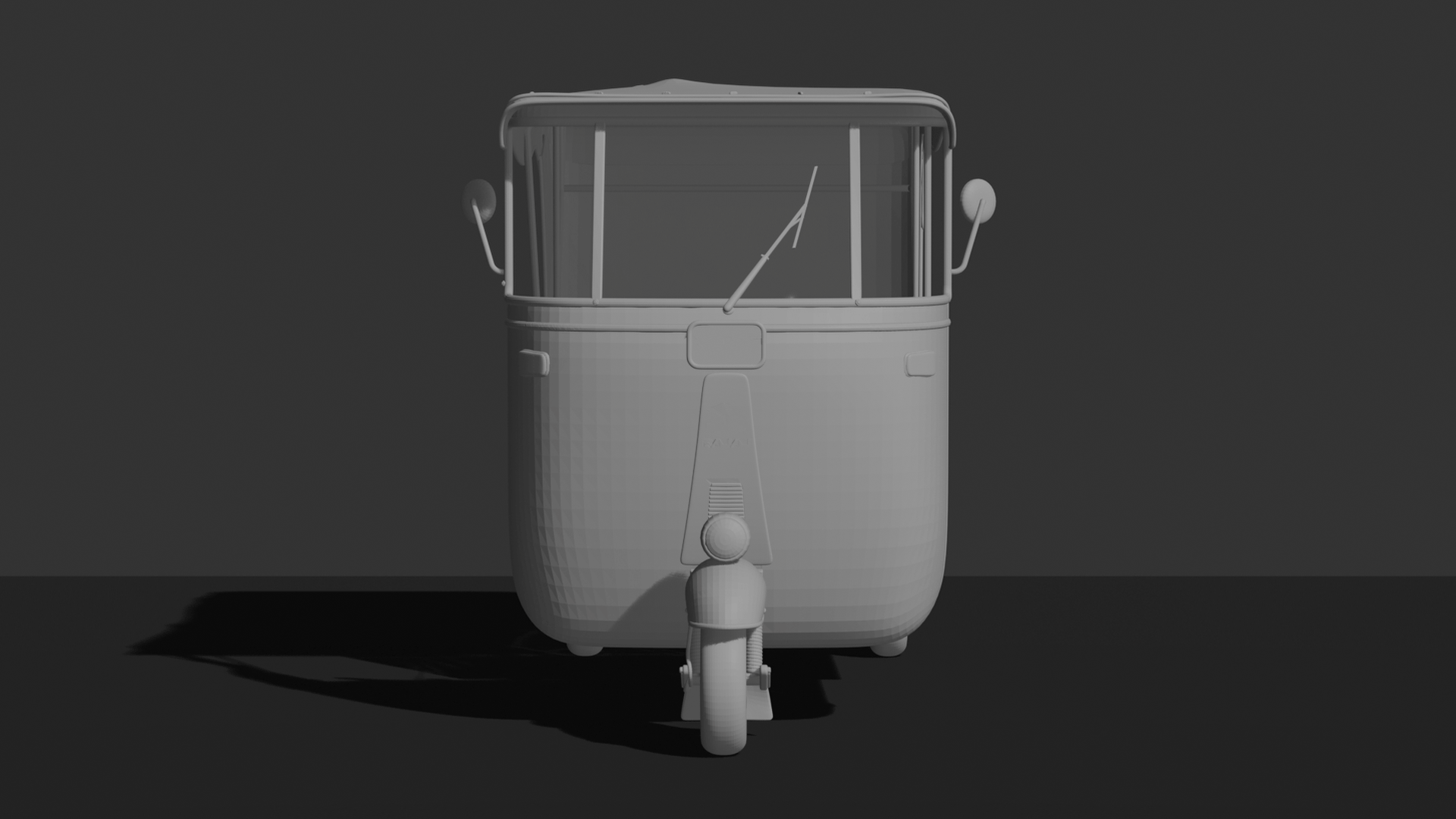 Bajaj RE Auto Rickshaw STL 3D Print Model