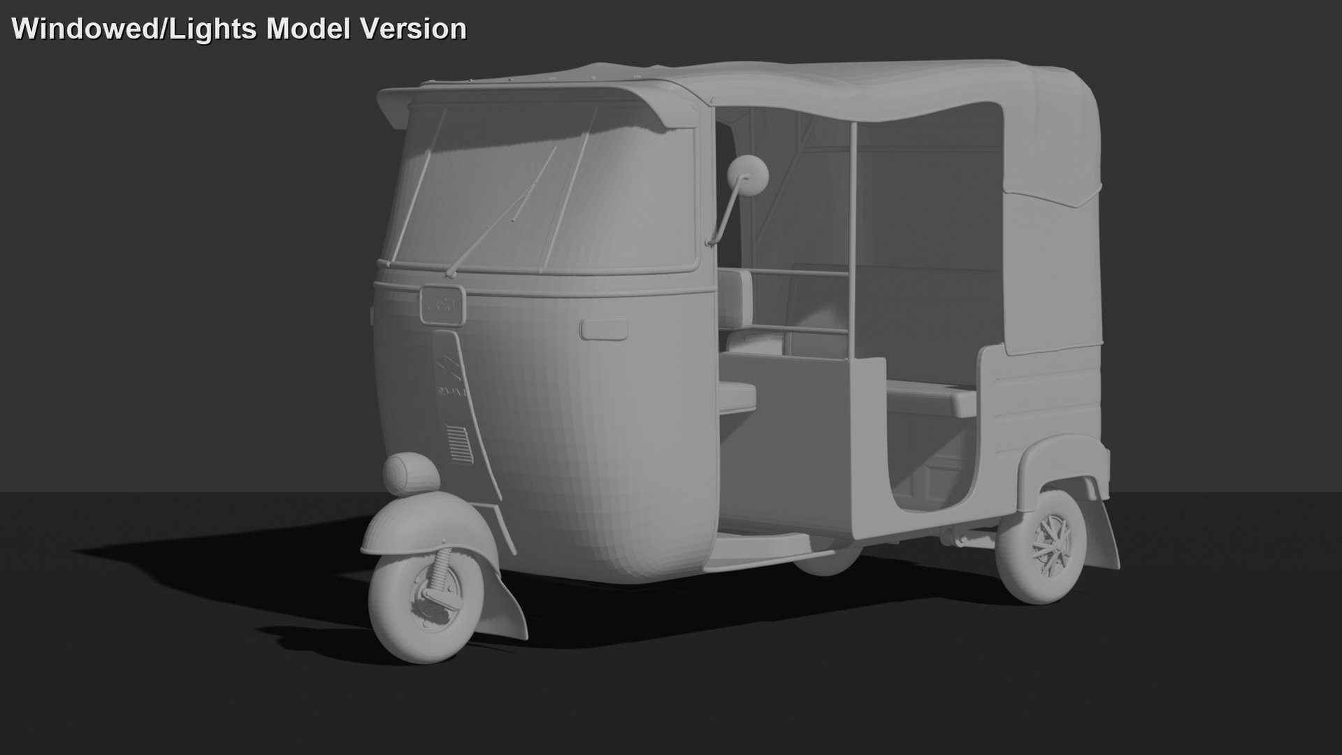 Bajaj RE Auto Rickshaw STL 3D Print Model