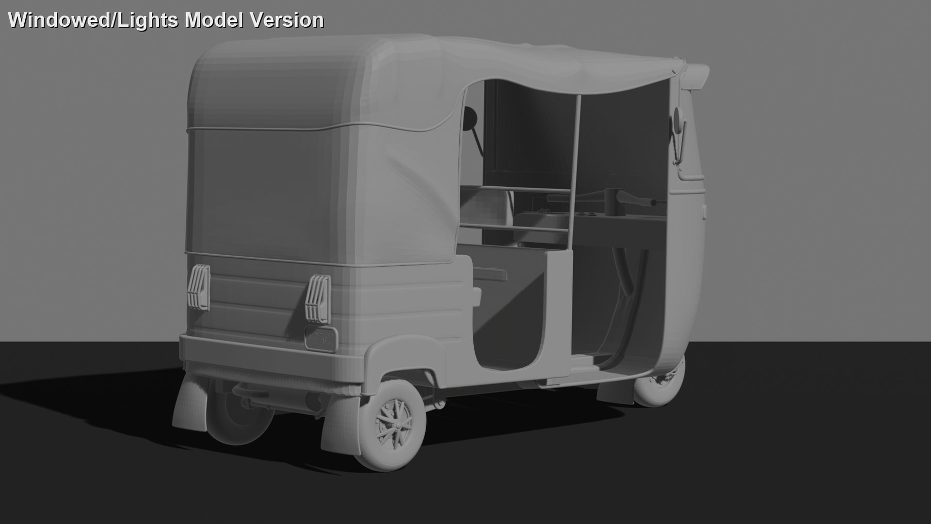 Bajaj RE Auto Rickshaw STL 3D Print Model