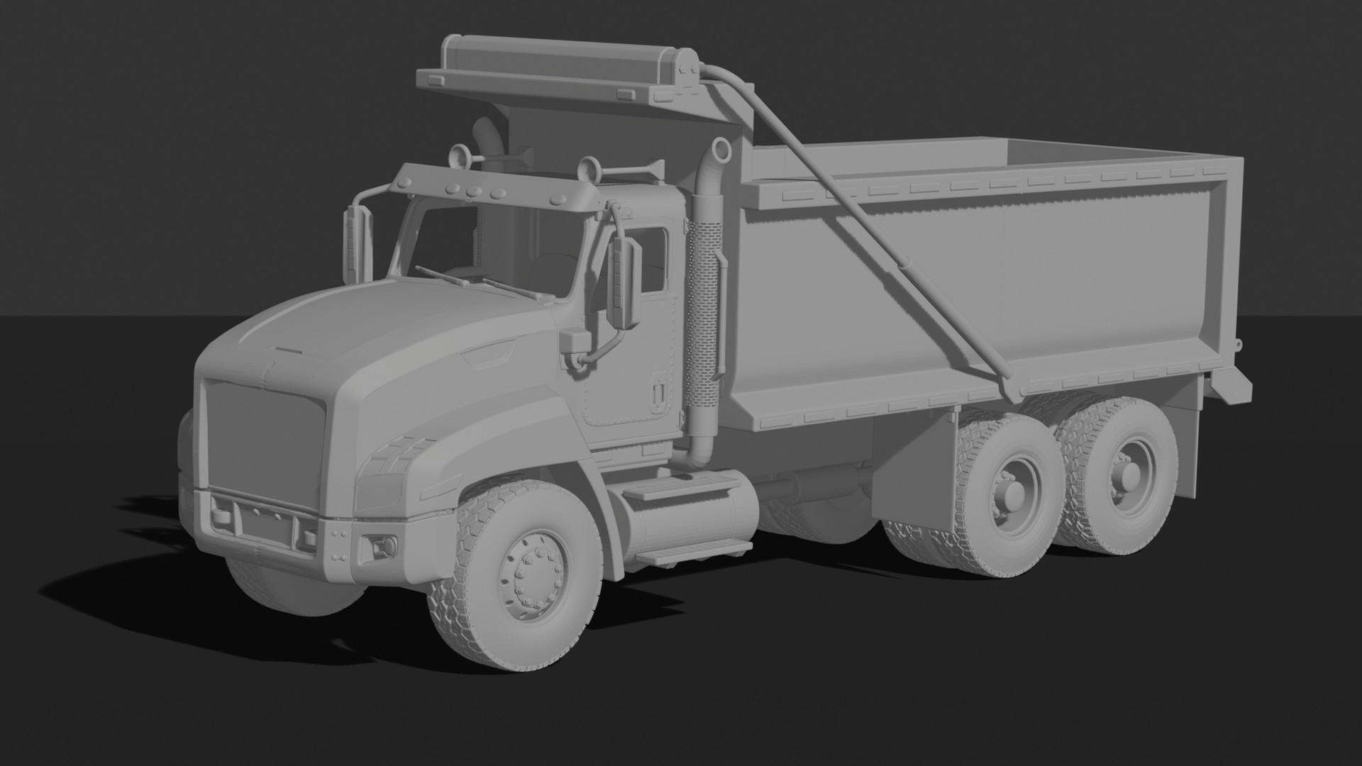 Caterpillar CT660 Dump Truck STL 3D Print Model