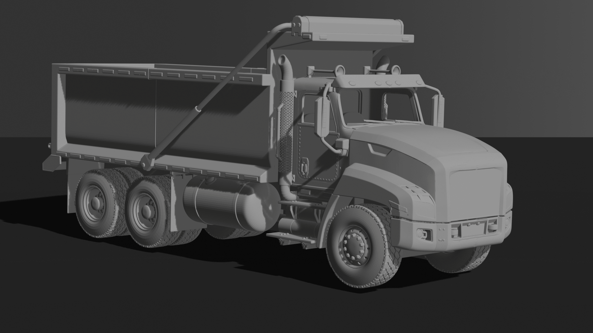 Caterpillar CT660 Dump Truck STL 3D Print Model