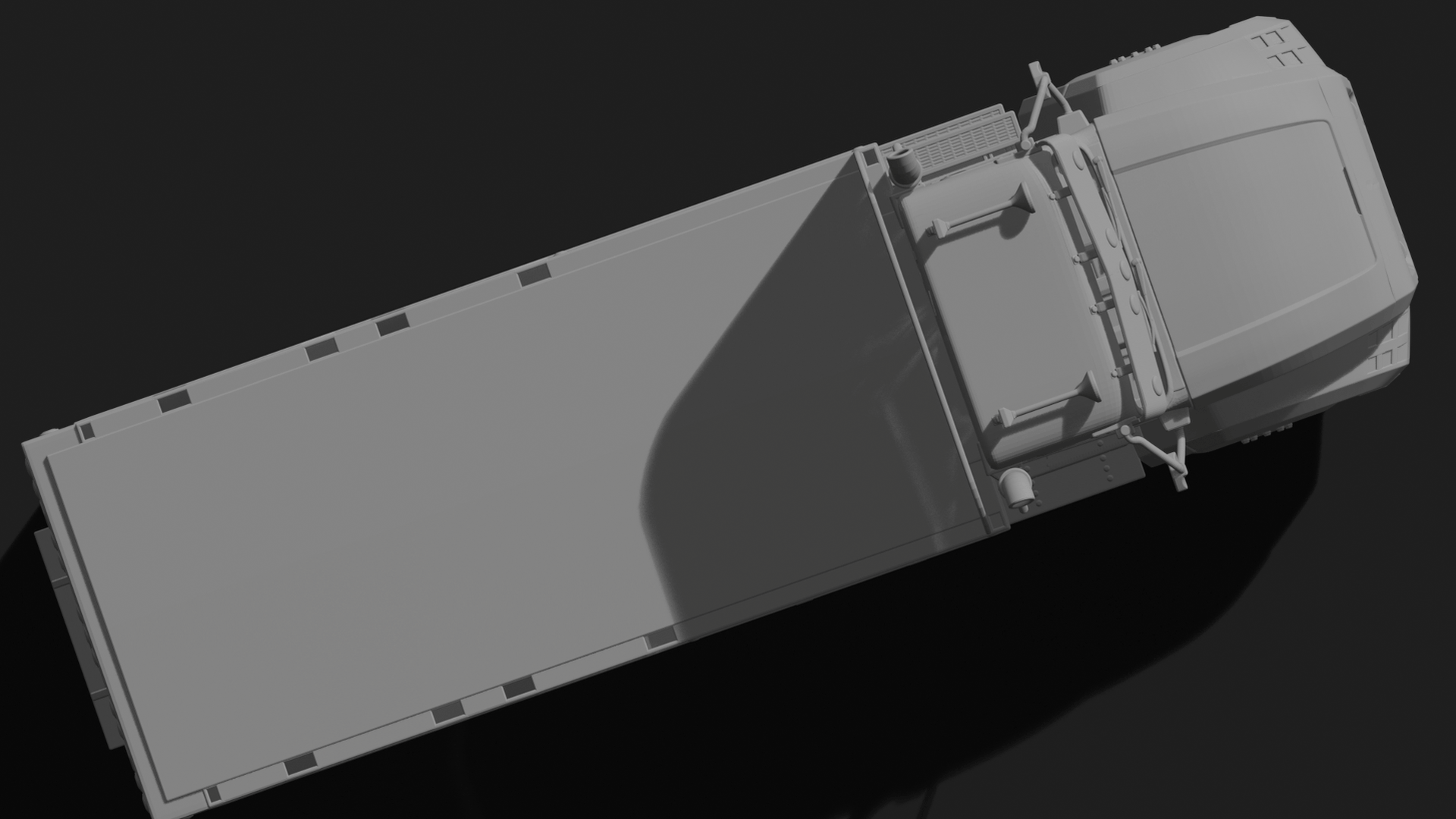 Mack Granite Flatbed Truck 6x4 STL 3D Print Model