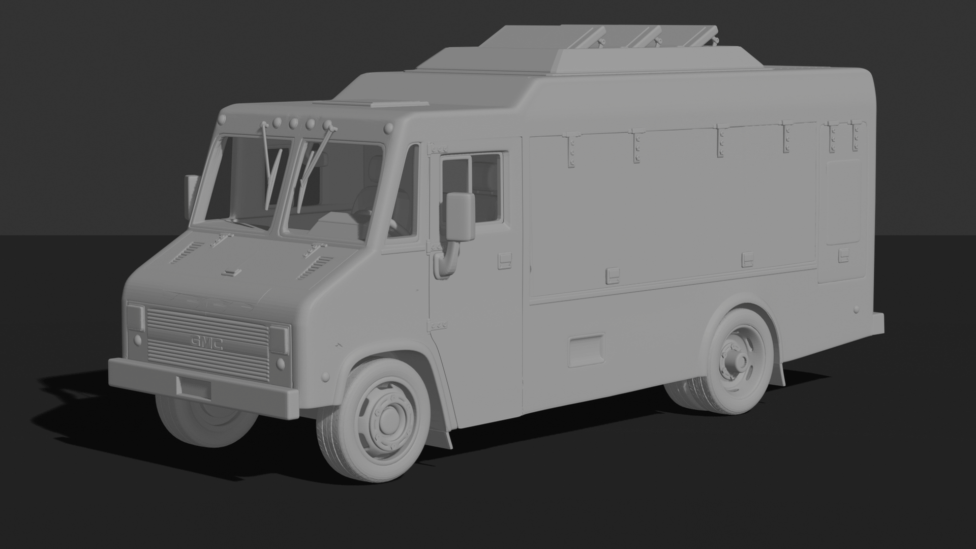 GMC Step Van Food Truck STL 3D Print Model