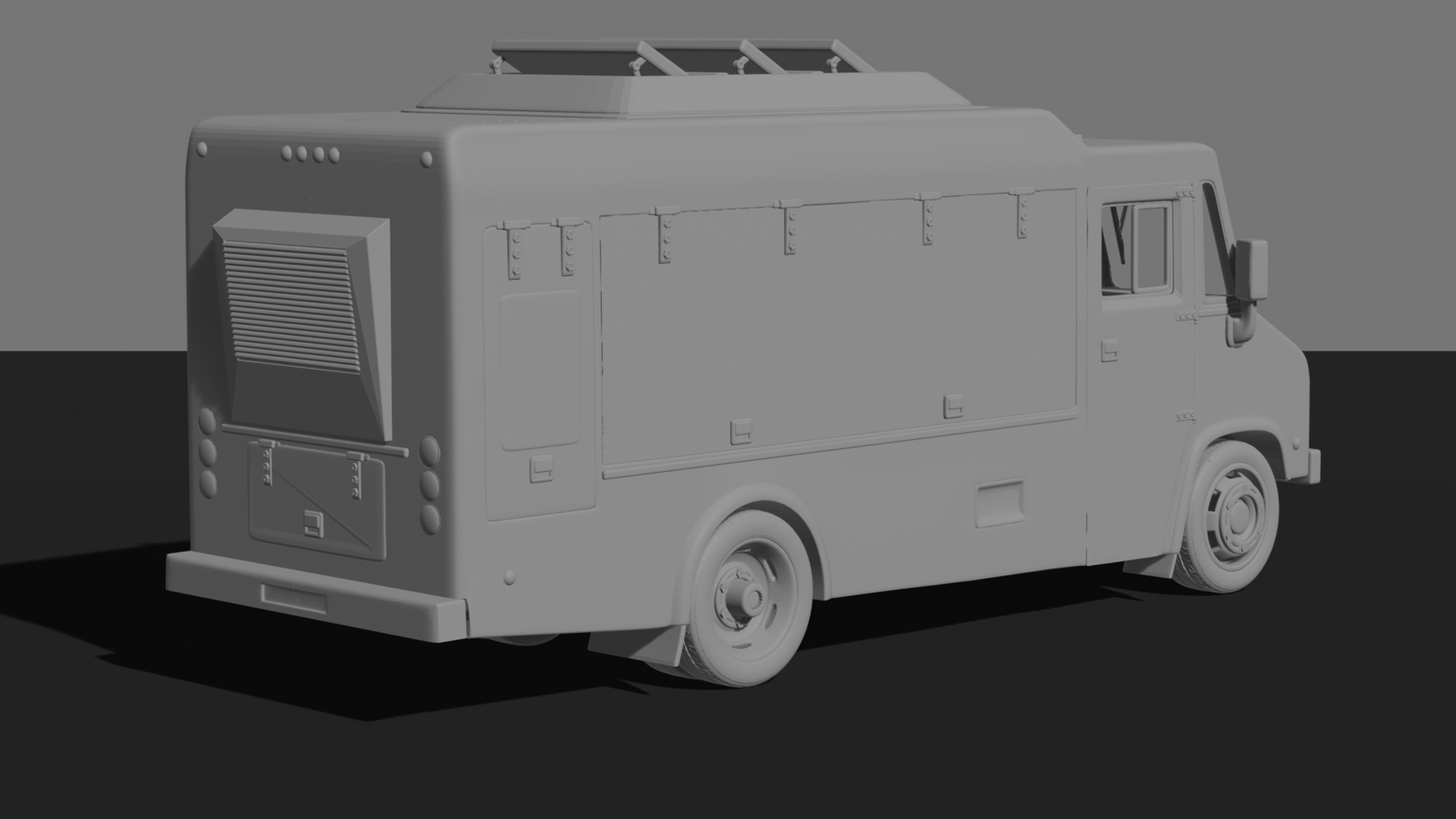 GMC Step Van Food Truck STL 3D Print Model