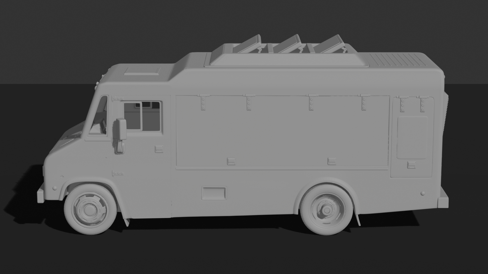 GMC Step Van Food Truck STL 3D Print Model