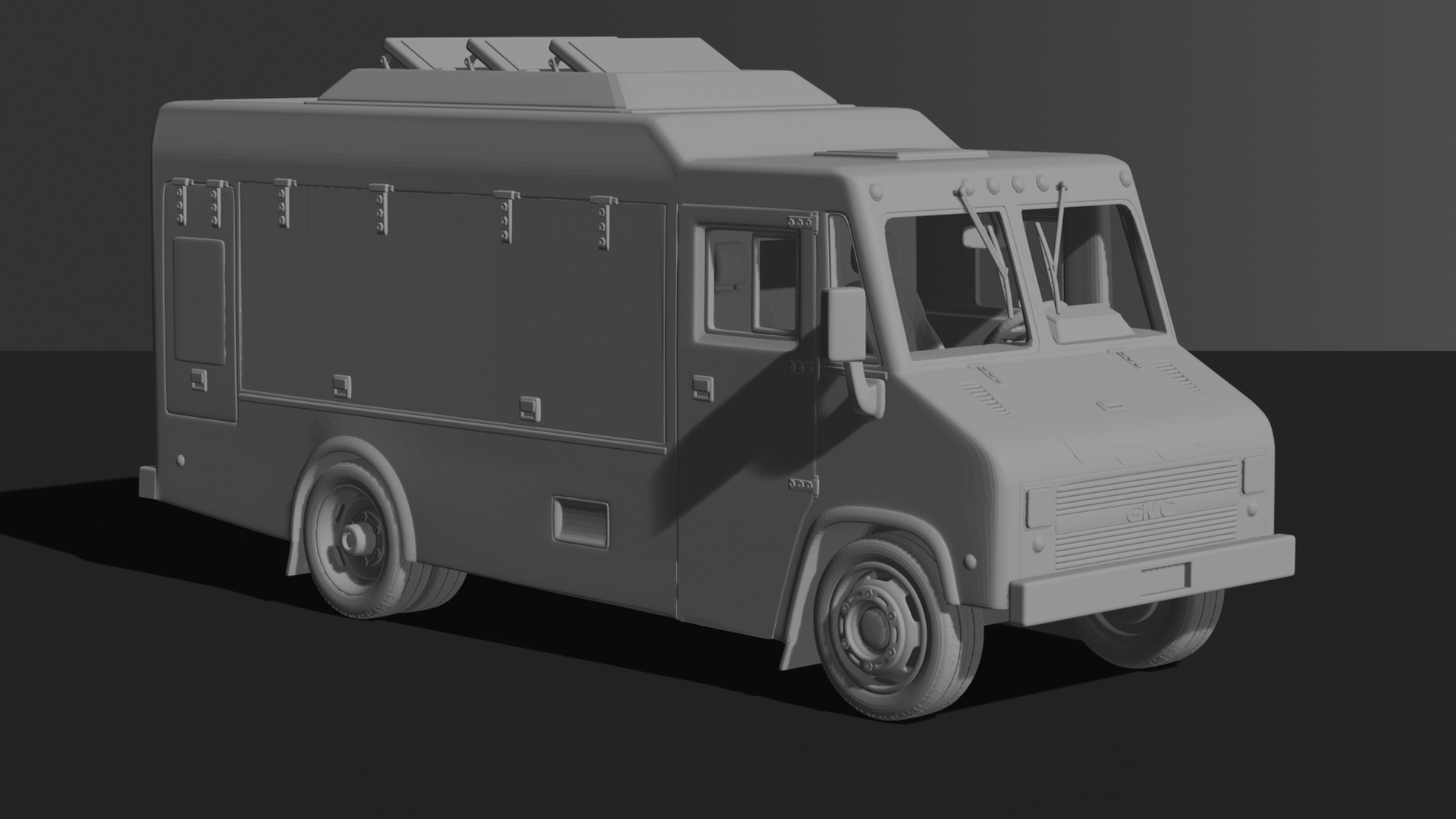 GMC Step Van Food Truck STL 3D Print Model