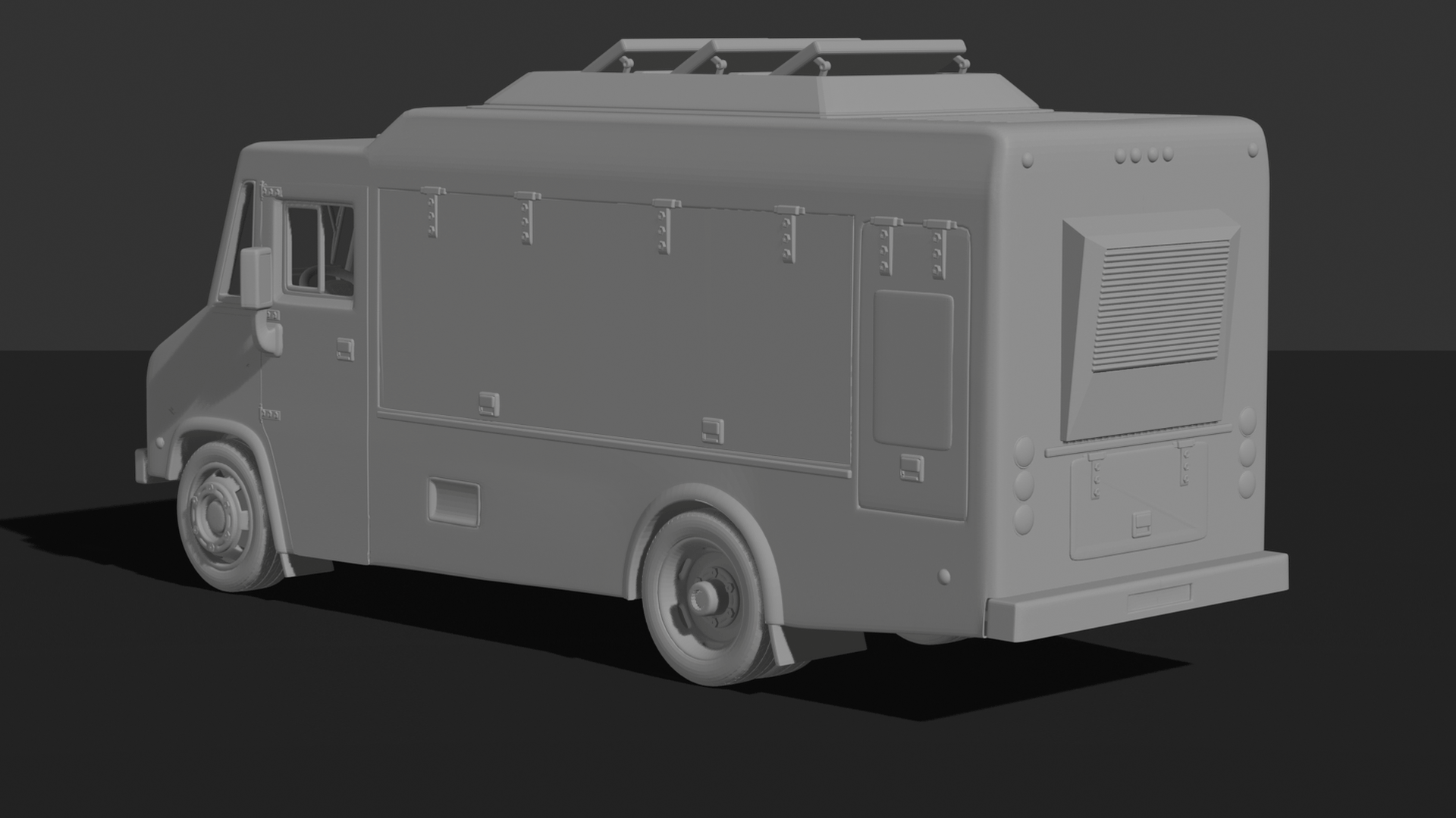 GMC Step Van Food Truck STL 3D Print Model