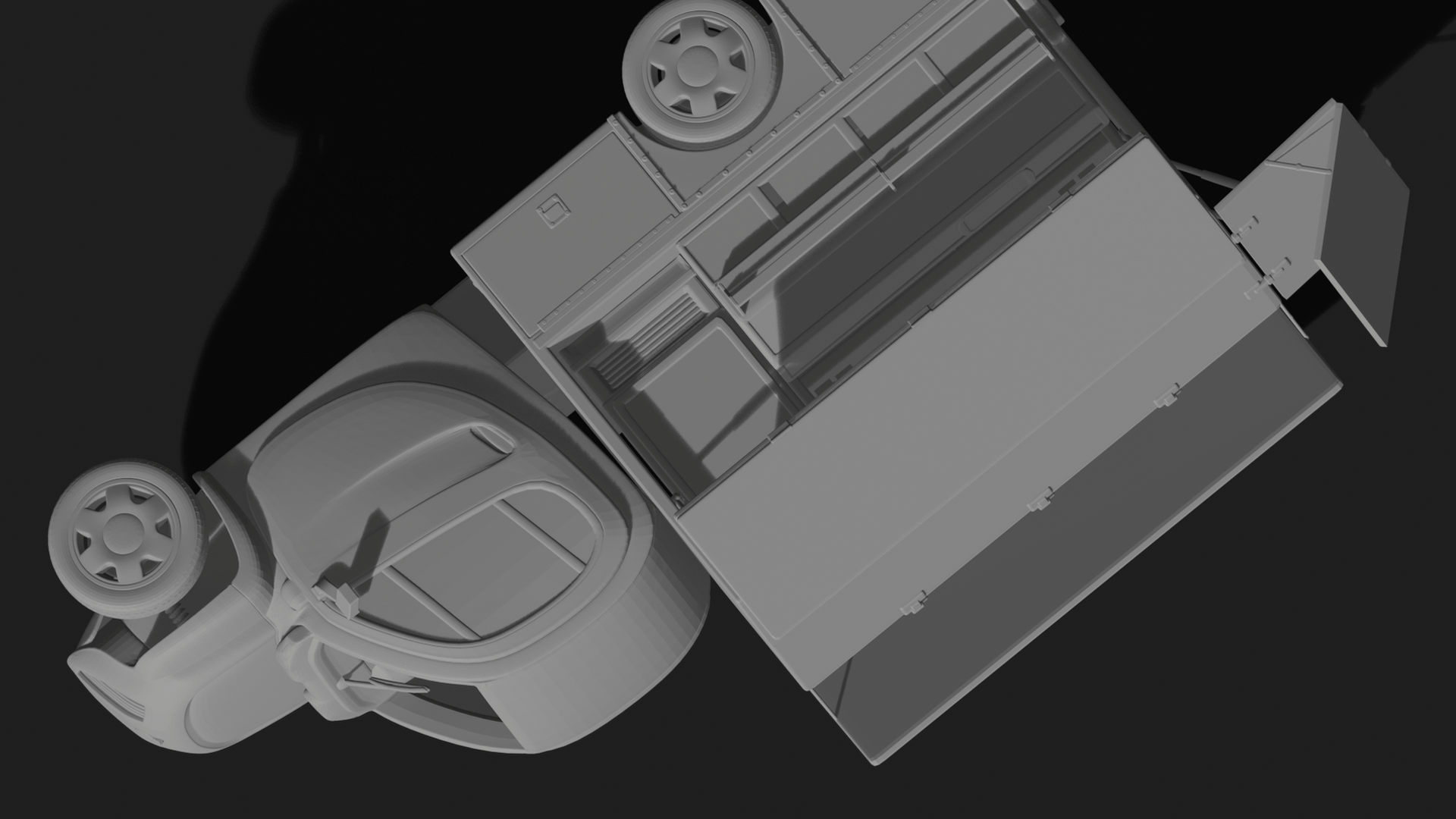 Volkswagen T1 Food Truck STL 3D Print Model