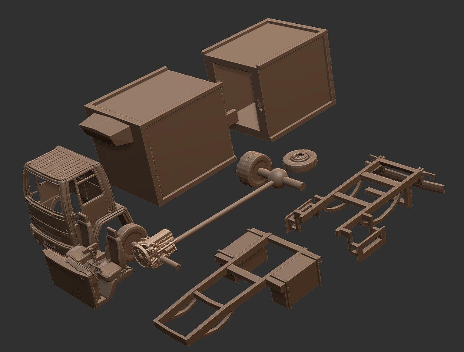 Ford Cargo 1722 STL 3D Print Model