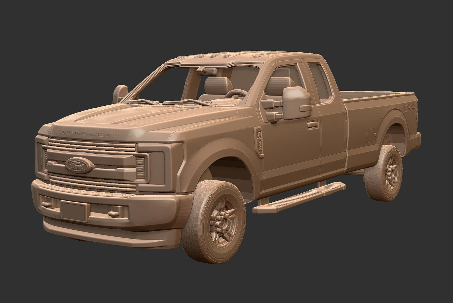 Ford F-250 Super Duty XLT STL 3D Print Model