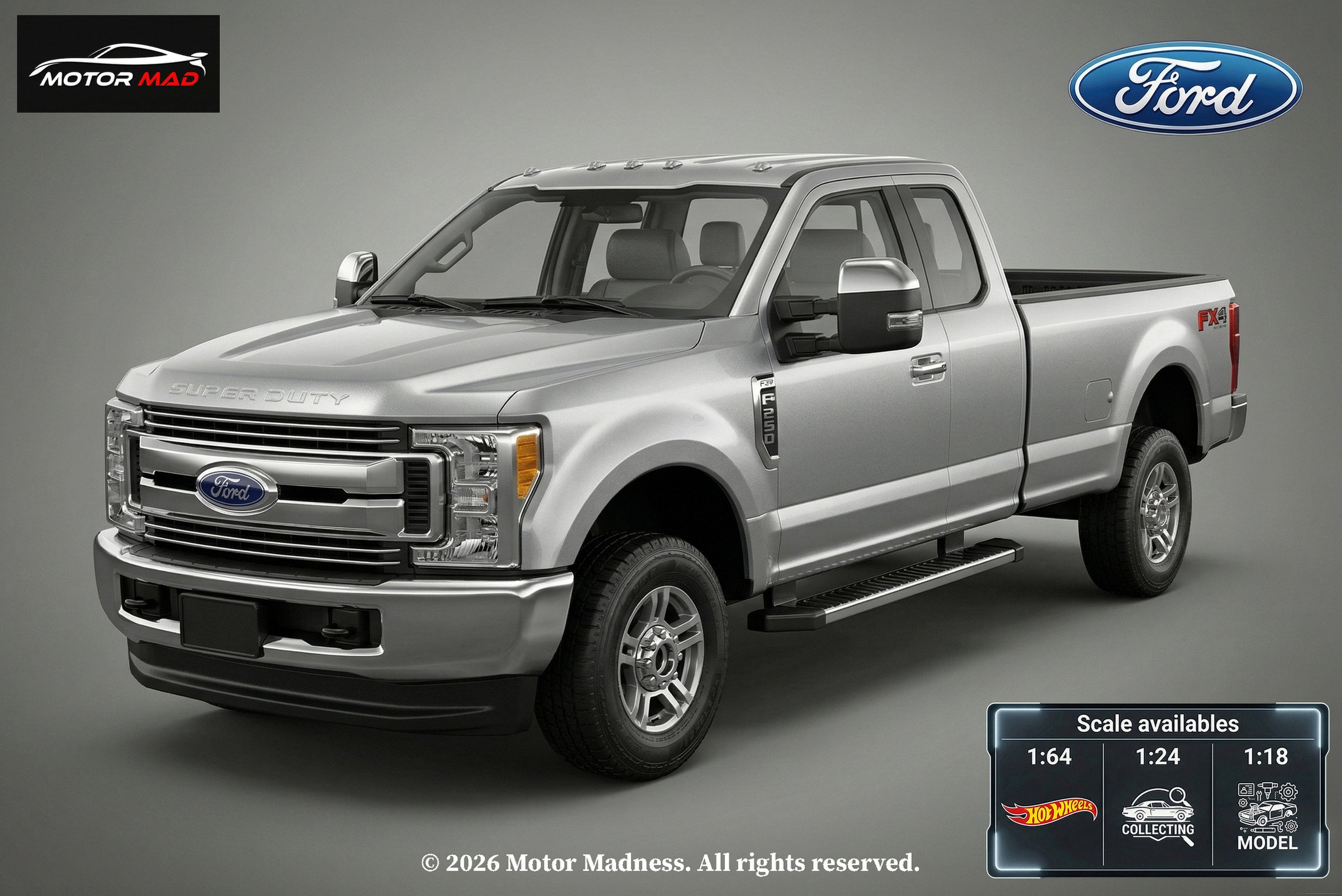 Ford F-250 Super Duty XLT STL 3D Print Model