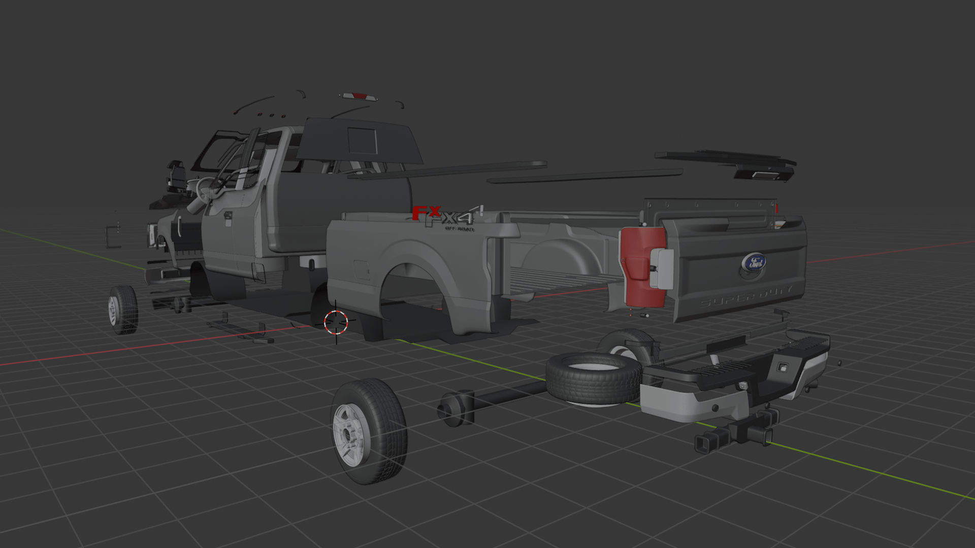 Ford F-250 Super Duty XLT STL 3D Print Model