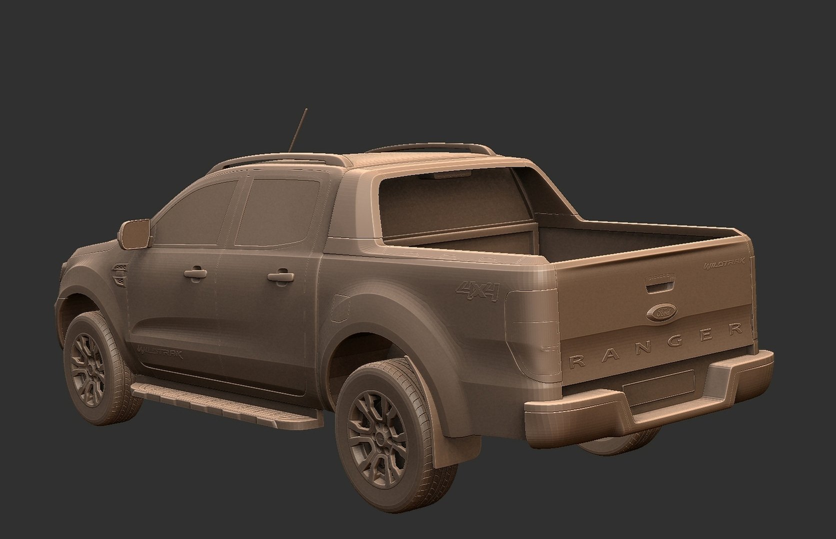 Ford Ranger Wildtrak Double Cab 2016 STL 3D Print Model