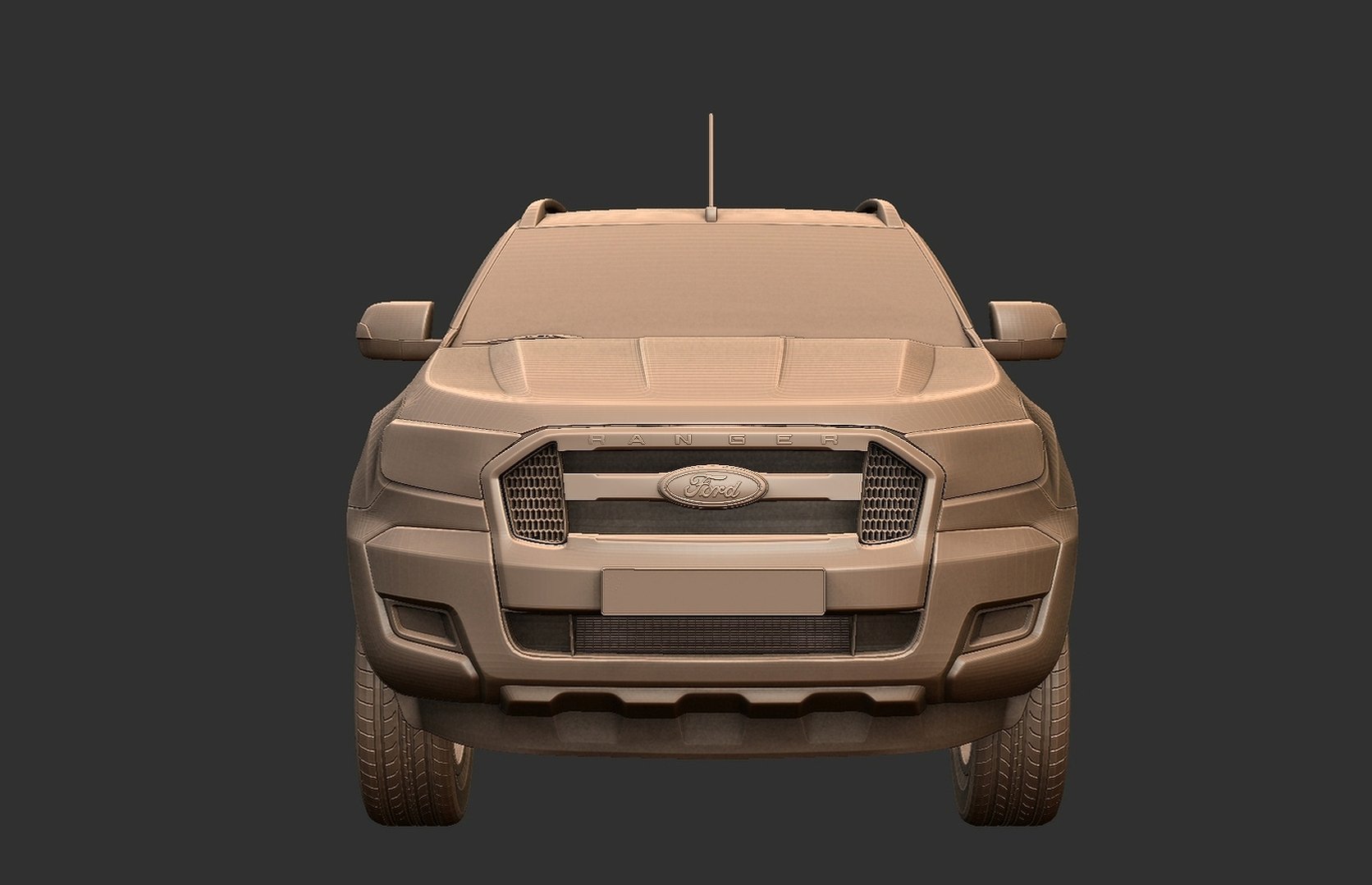 Ford Ranger Wildtrak Double Cab 2016 STL 3D Print Model