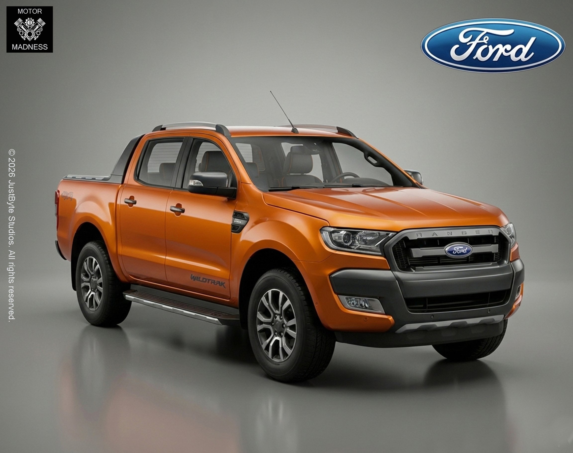 Ford Ranger Wildtrak Double Cab 2016 STL 3D Print Model