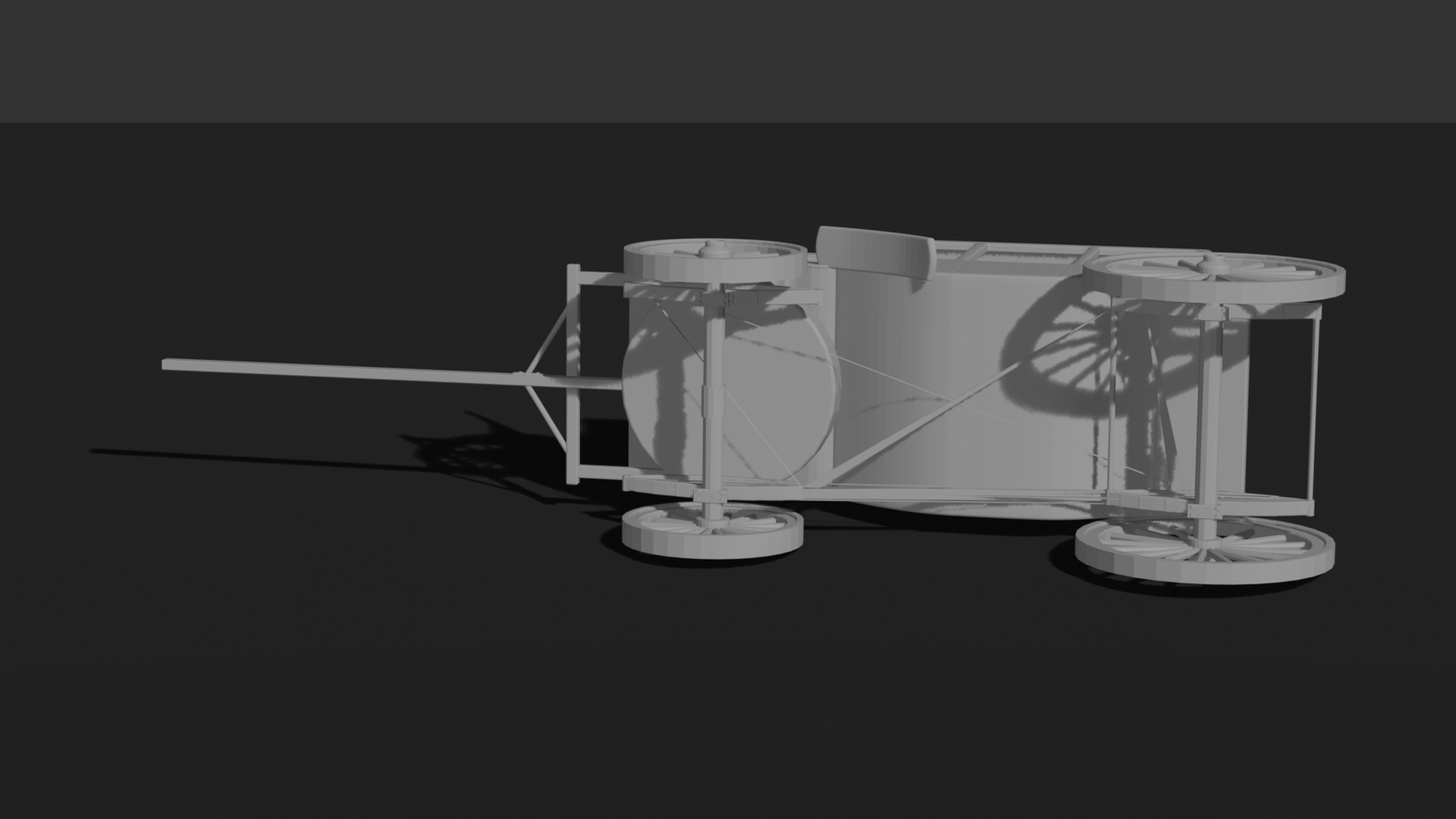 Horse-Drawn Carriage V2 STL 3D Print Model