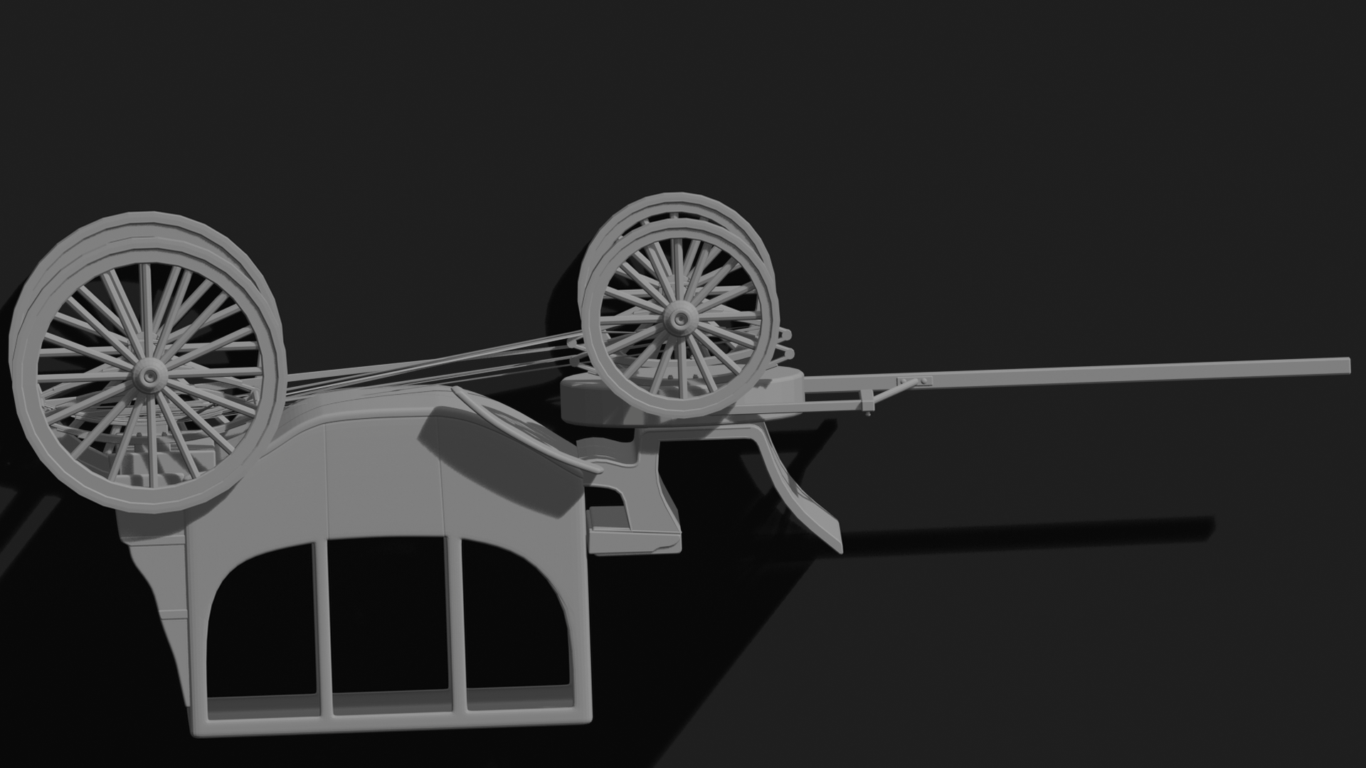 Horse-Drawn Carriage V2 STL 3D Print Model