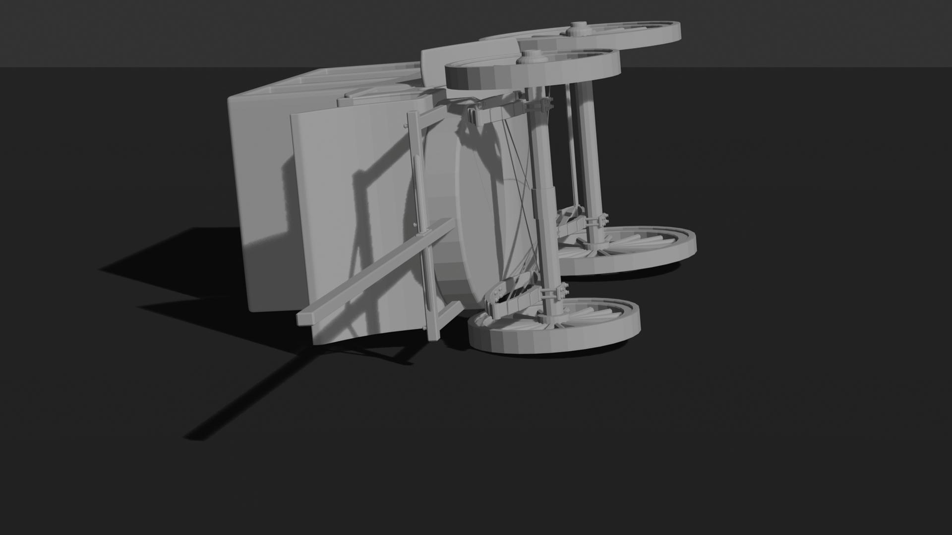 Horse-Drawn Carriage V2 STL 3D Print Model