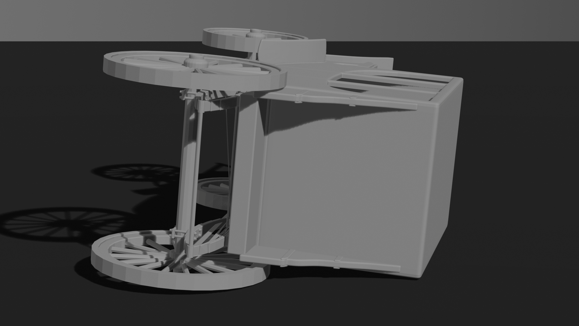 Horse-Drawn Carriage V2 STL 3D Print Model