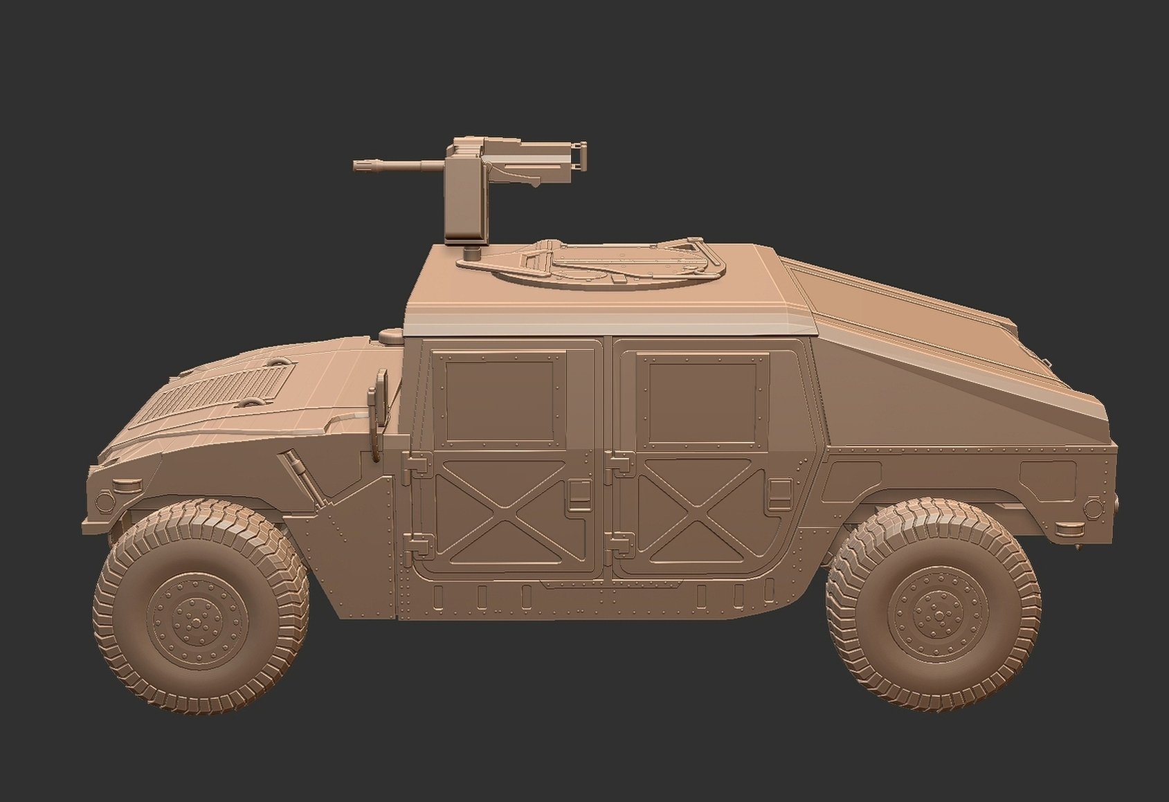AM General HMMWV M1025 Military Police STL 3D Print Model