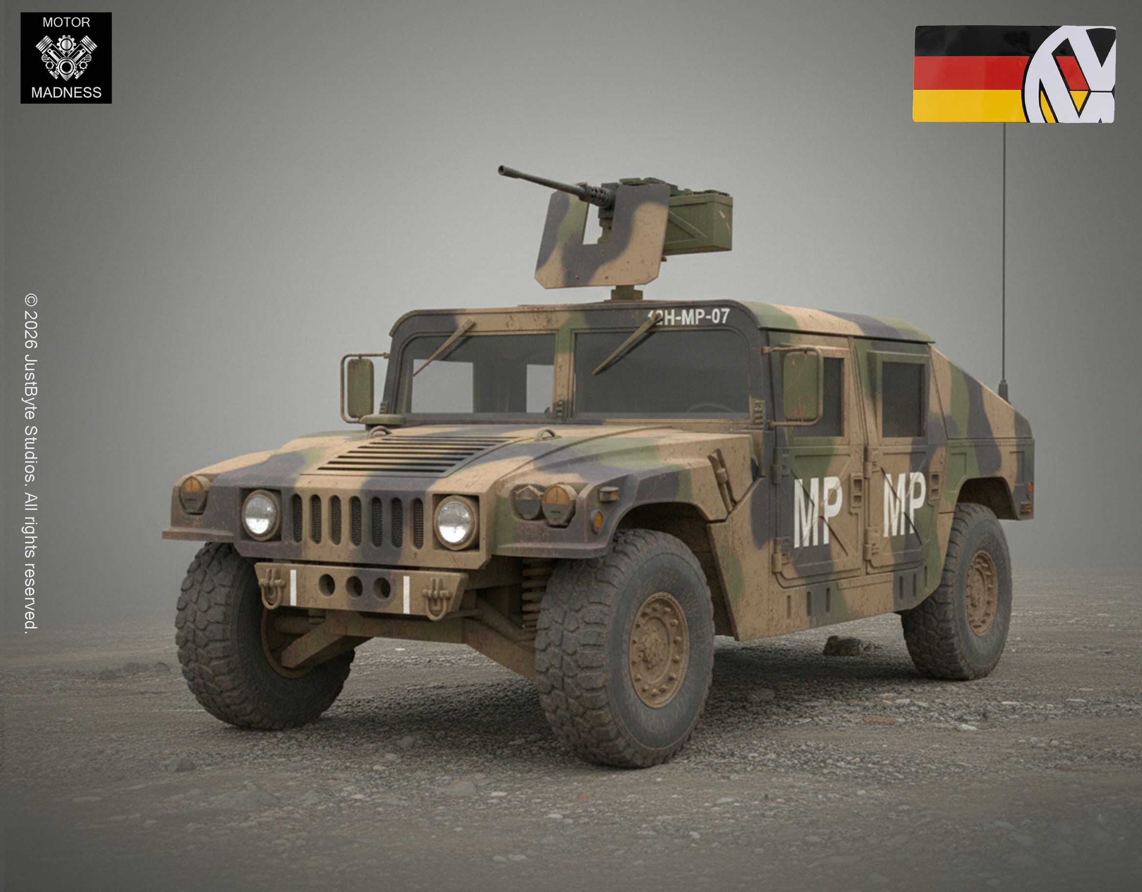 AM General HMMWV M1025 Military Police STL 3D Print Model