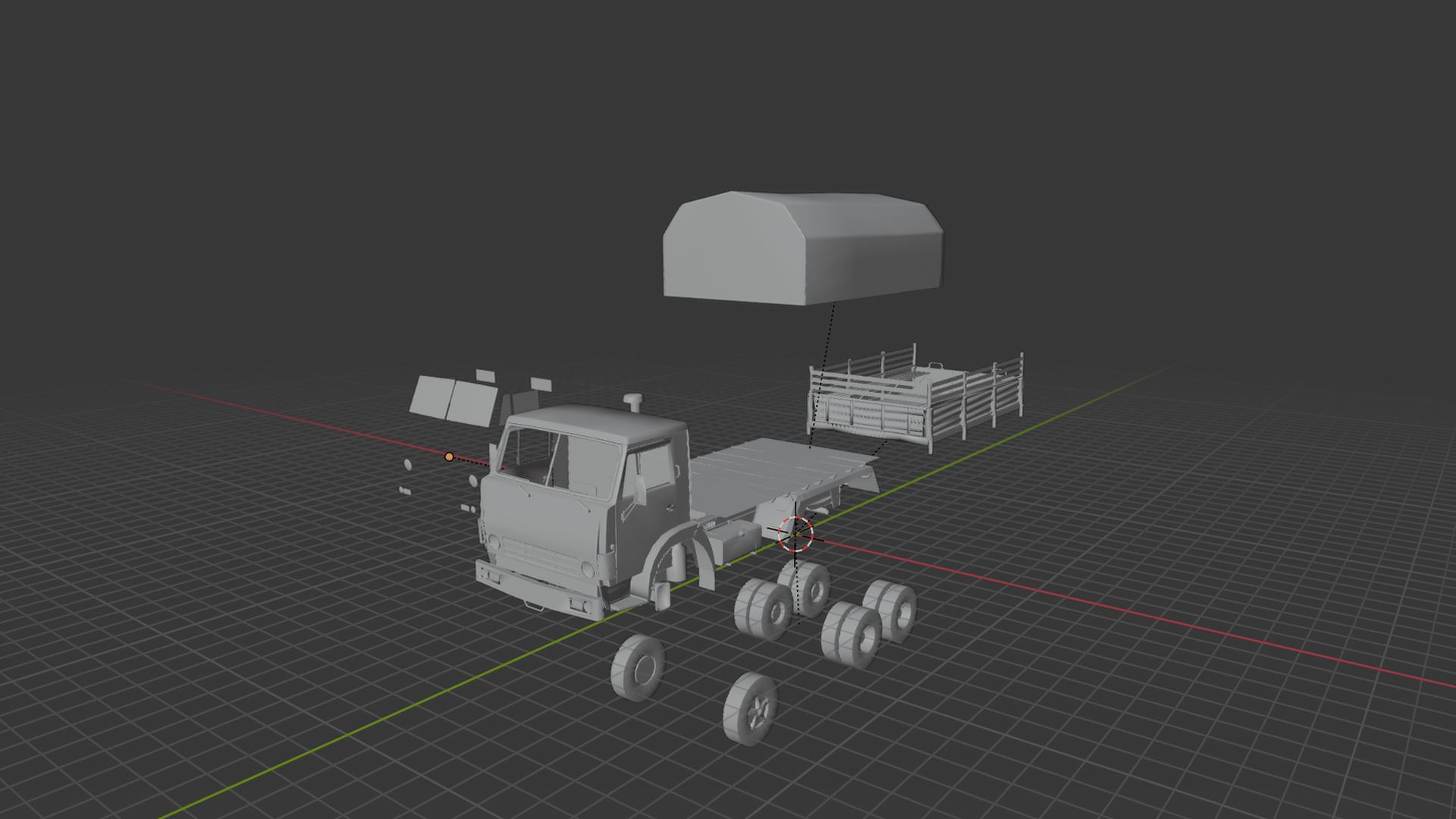 KAMAZ 5339 Military Cargo Truck STL 3D Print Model