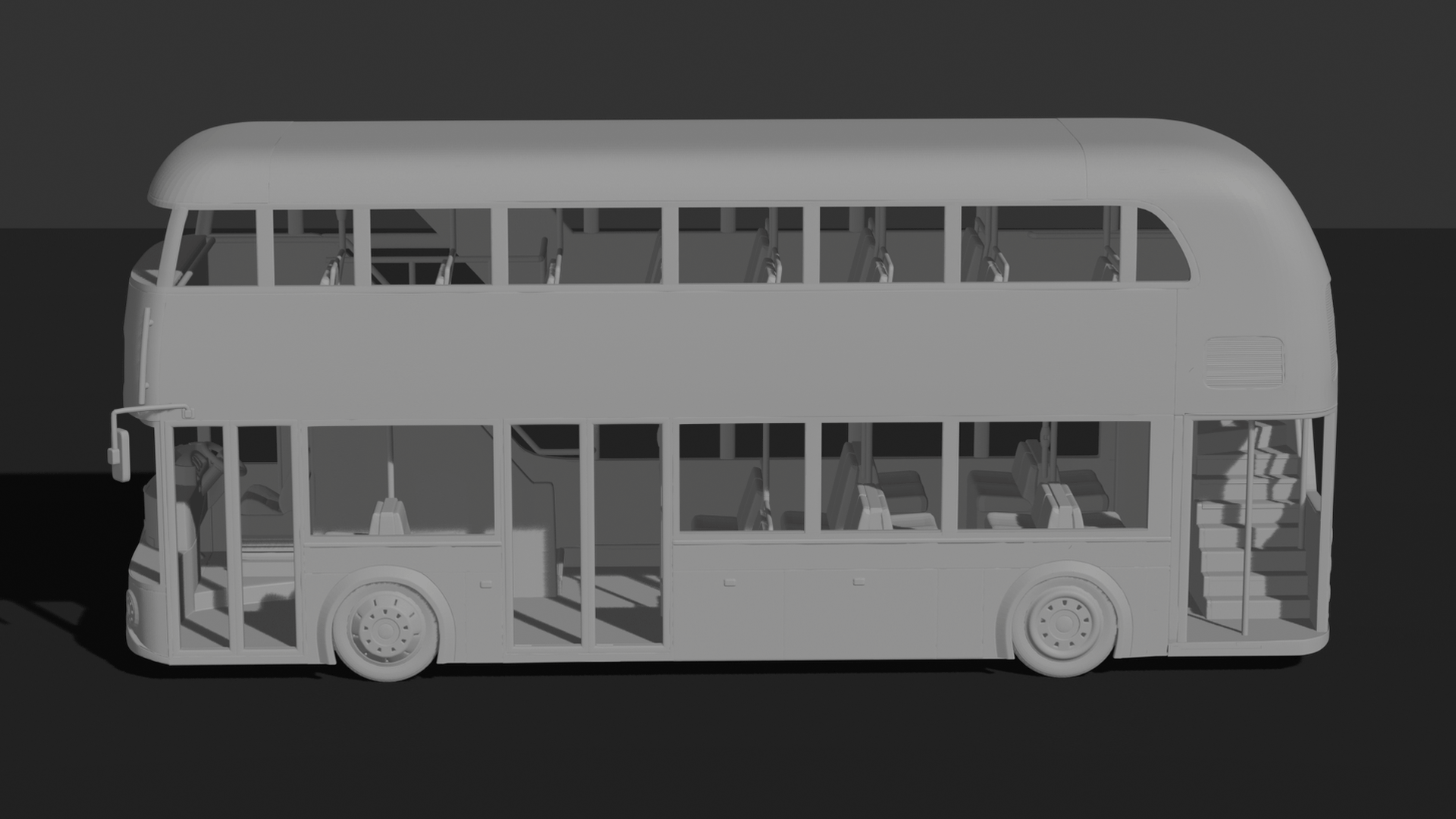 New Routemaster London Double Decker Bus STL 3D Print Model