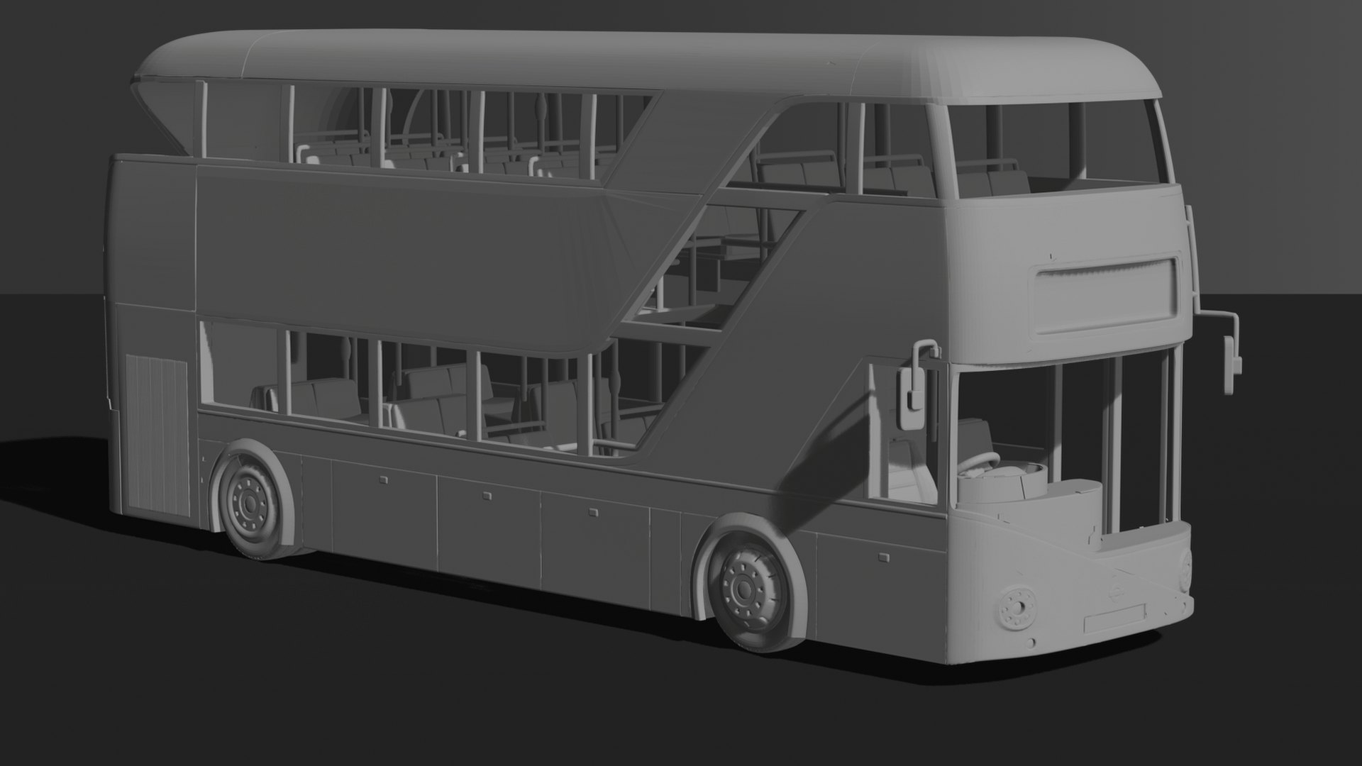 New Routemaster London Double Decker Bus STL 3D Print Model