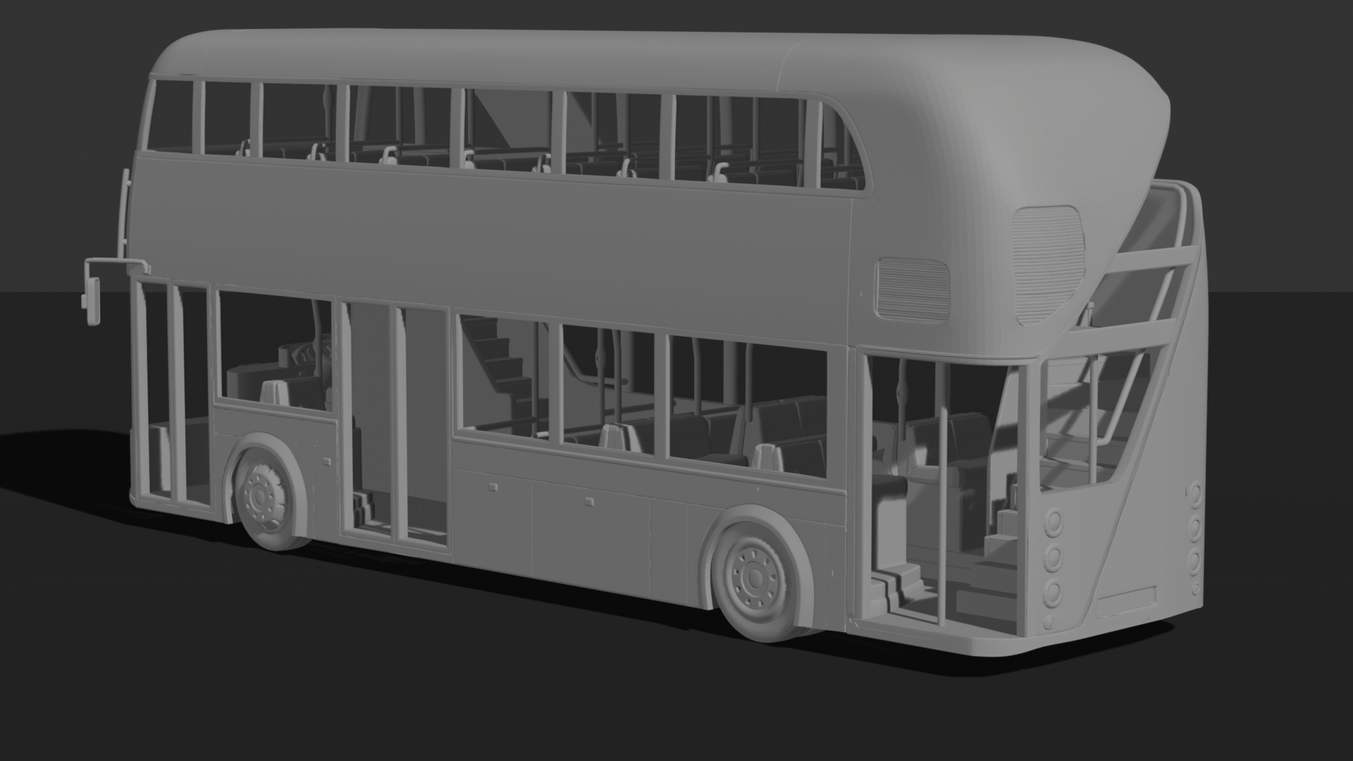 New Routemaster London Double Decker Bus STL 3D Print Model