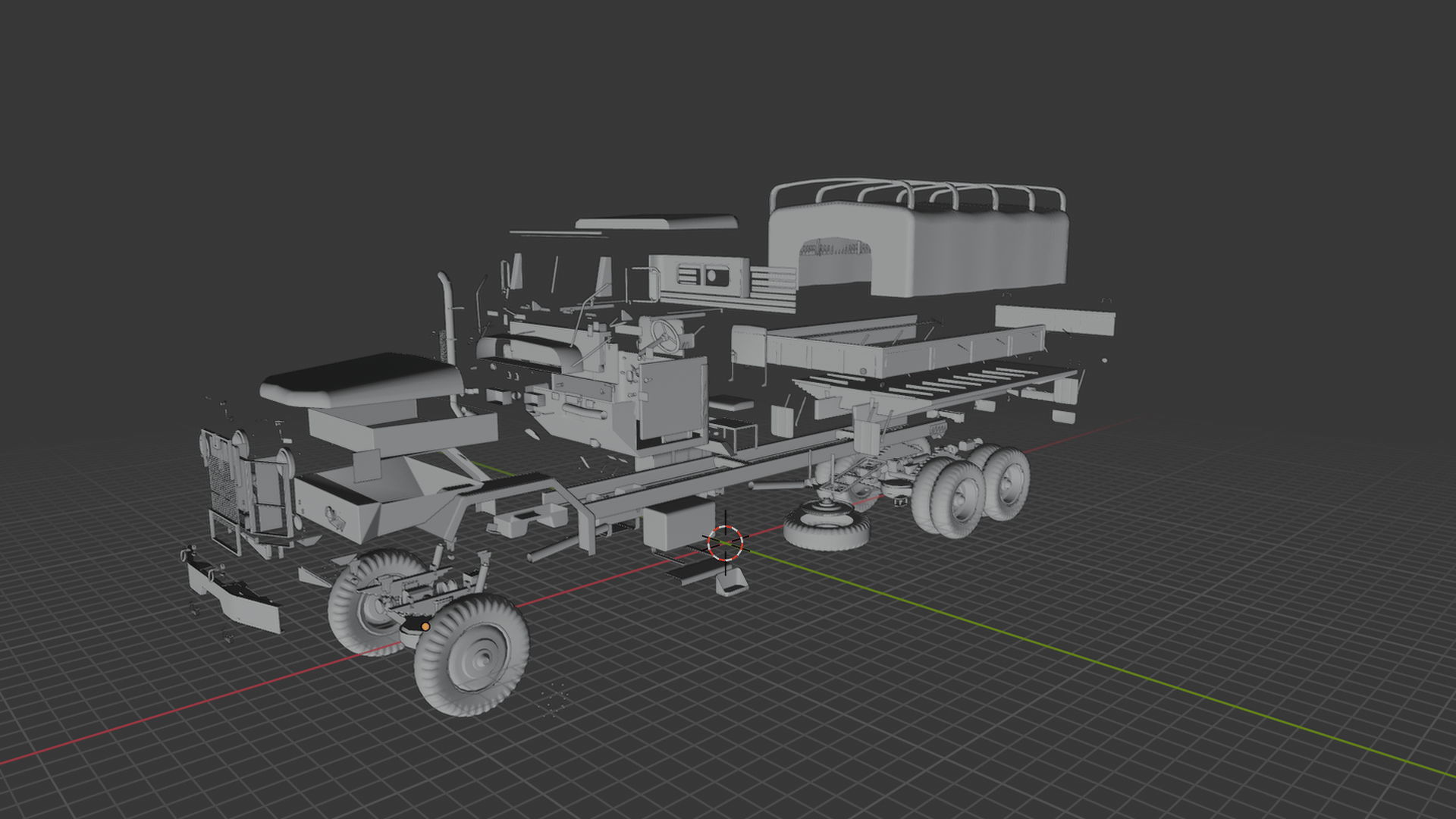 AM General M35 Military Cargo Truck STL 3D Print Model