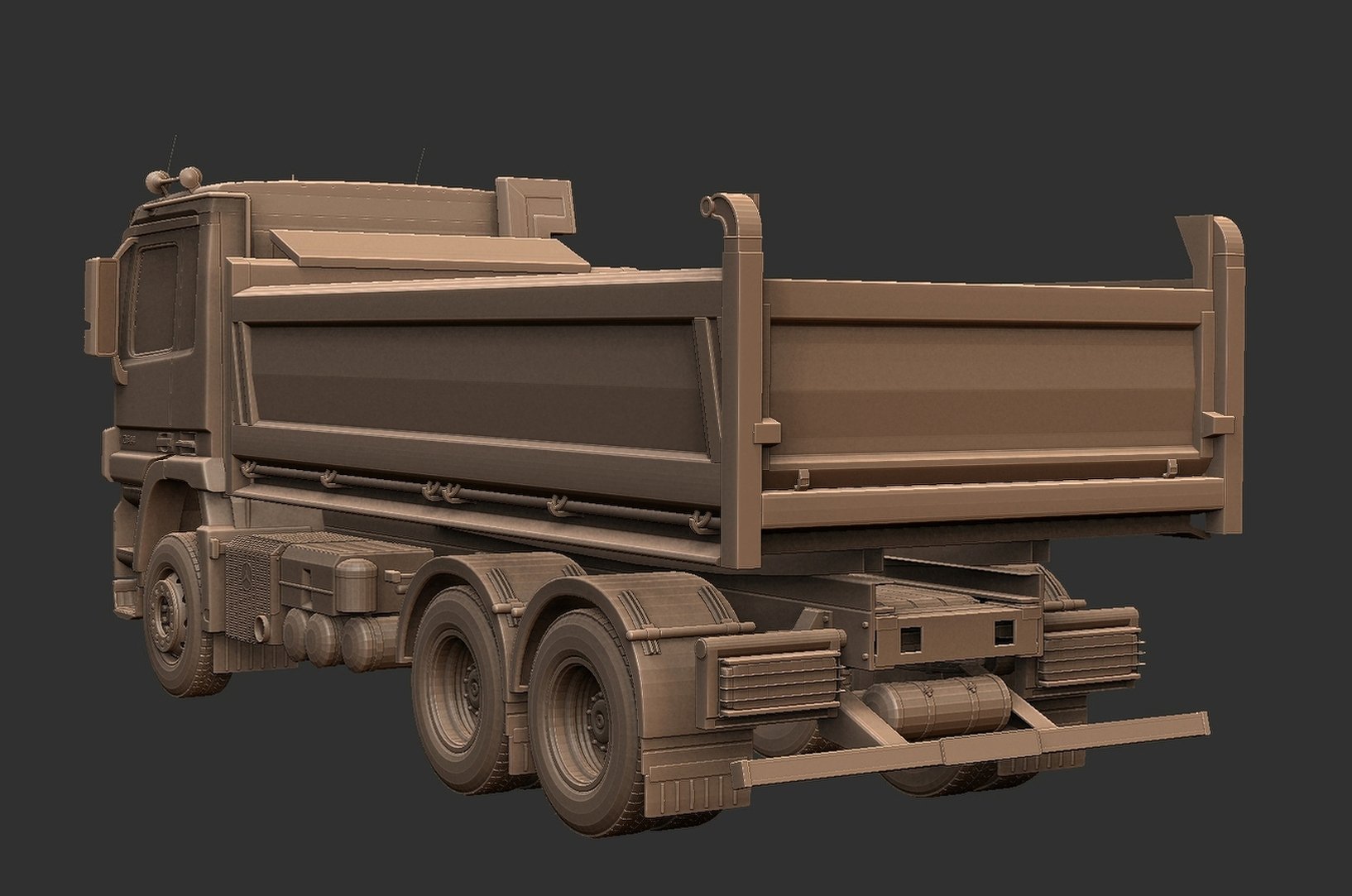 Mercedes-Benz Actros 2644 Tipper STL 3D Print Model