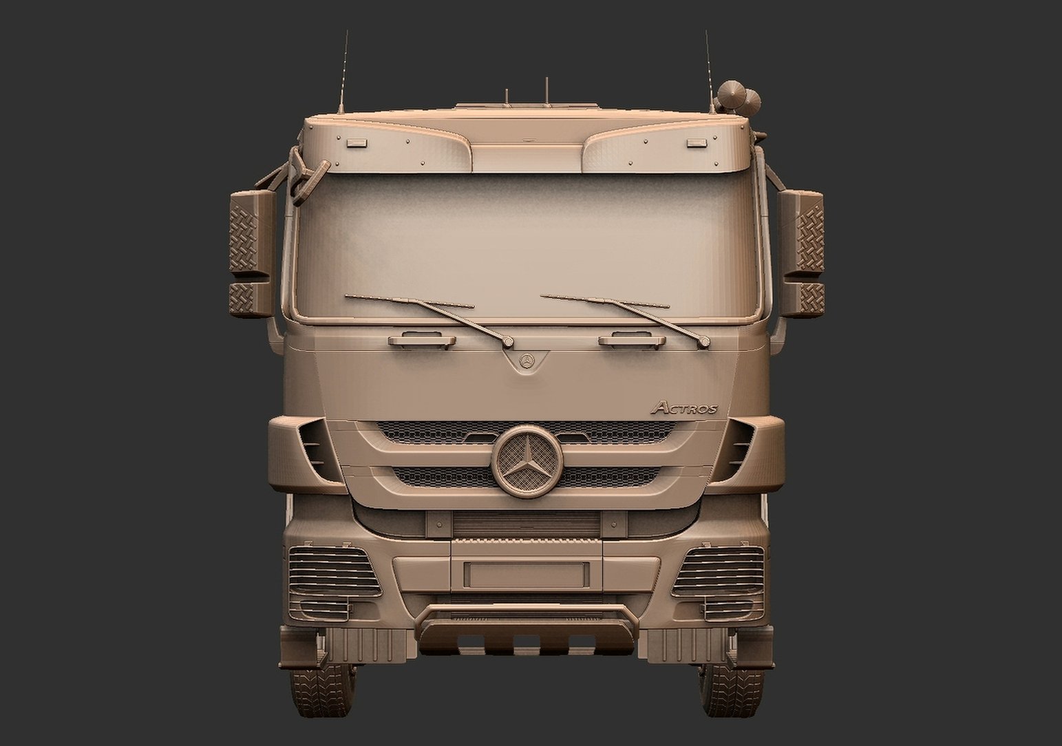 Mercedes-Benz Actros 2644 Tipper STL 3D Print Model