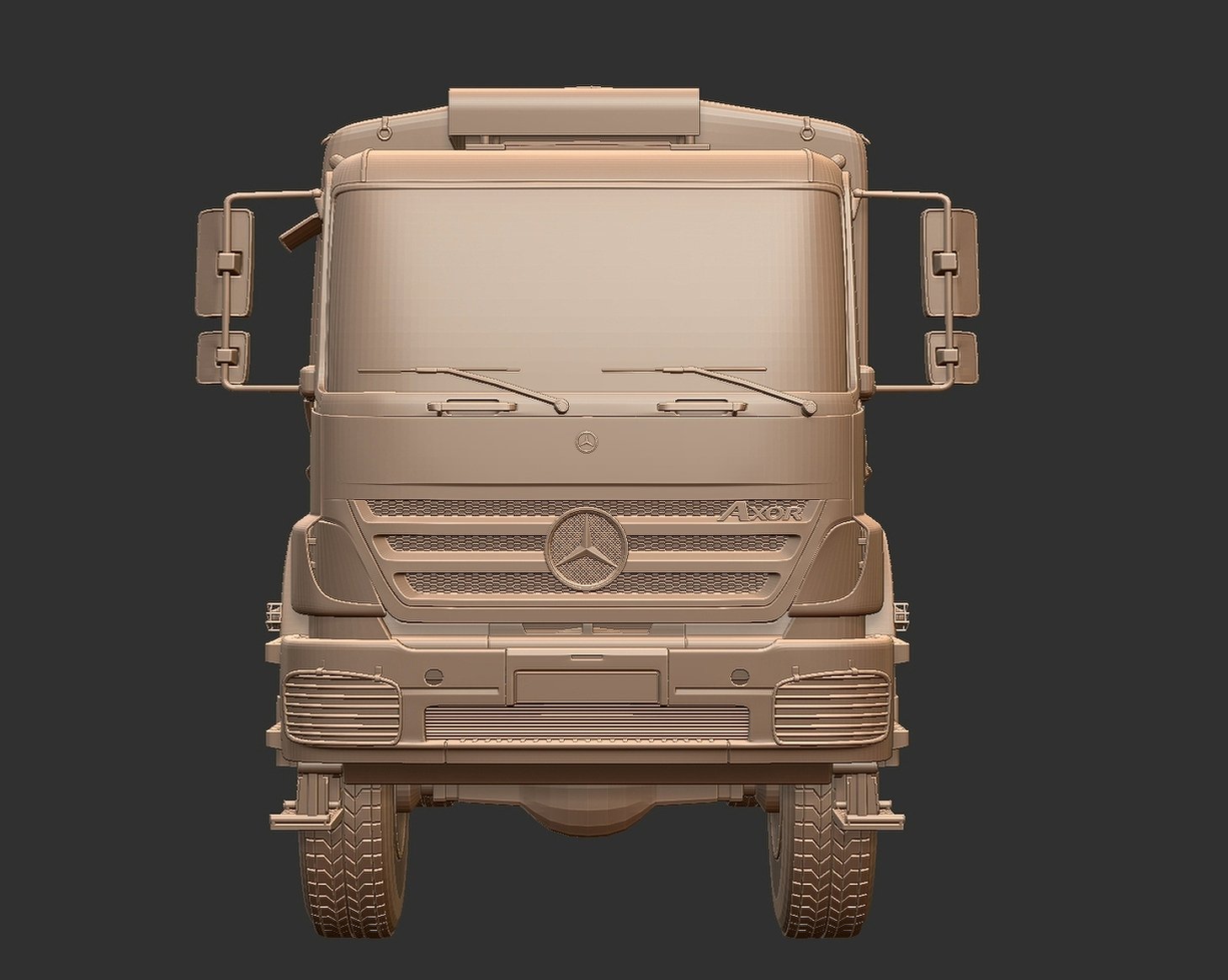 Mercedes-Benz Axor 1828A Military Truck STL 3D Print Model