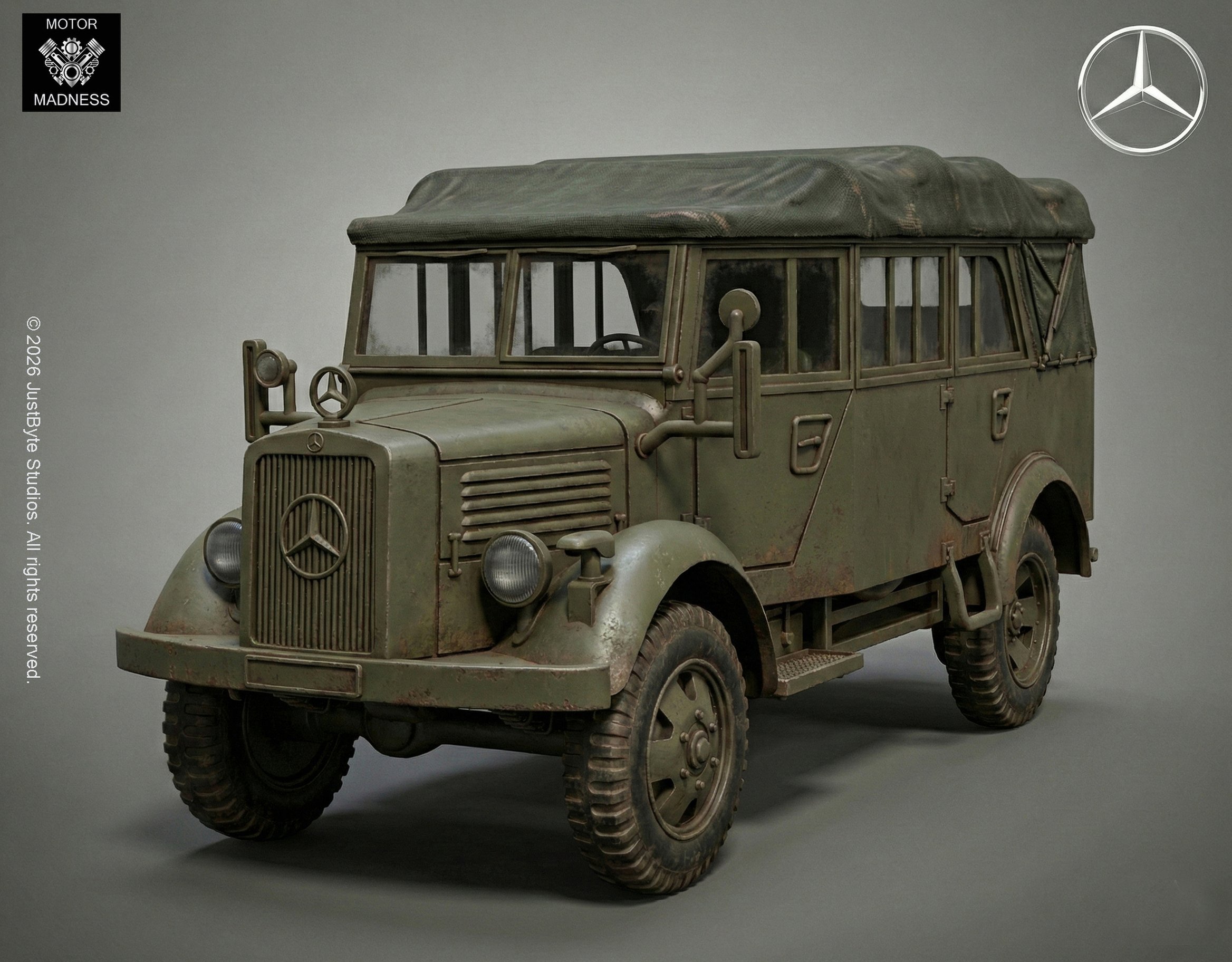 Mercedes-Benz L1500A Personnel Carrier STL 3D Print Model