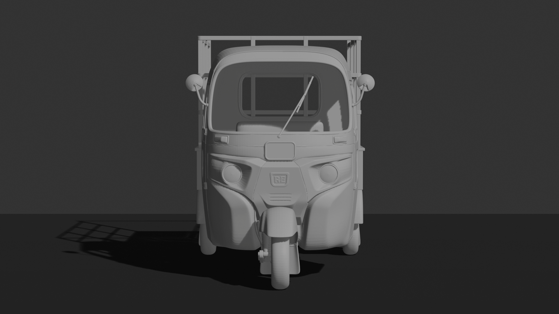Bajaj RE Mini Pickup Tricycle STL 3D Print Model
