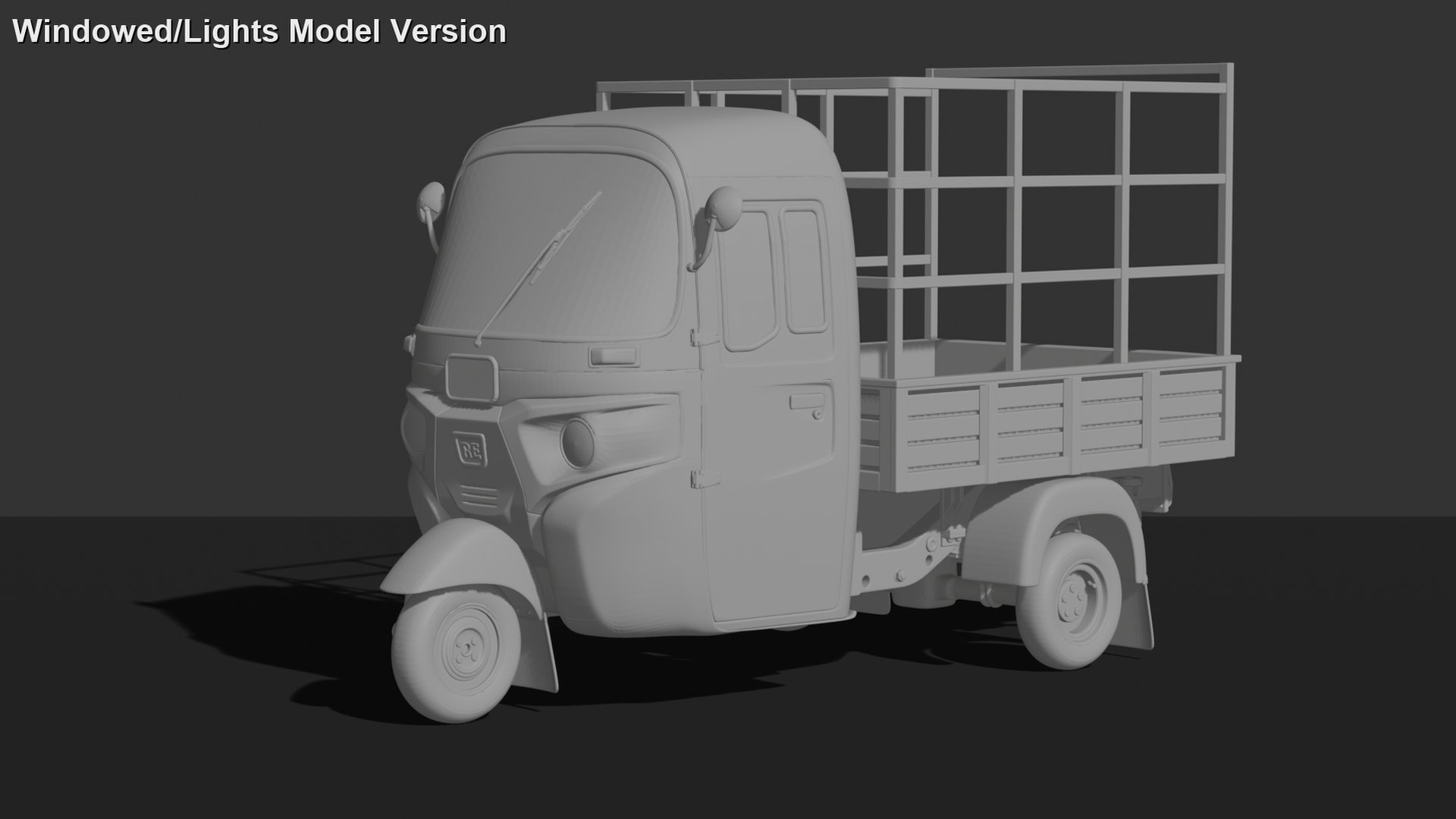 Bajaj RE Mini Pickup Tricycle STL 3D Print Model