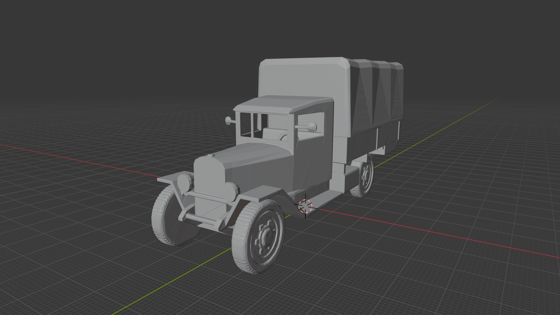 Polski Fiat 621 Military Truck STL 3D Print Model