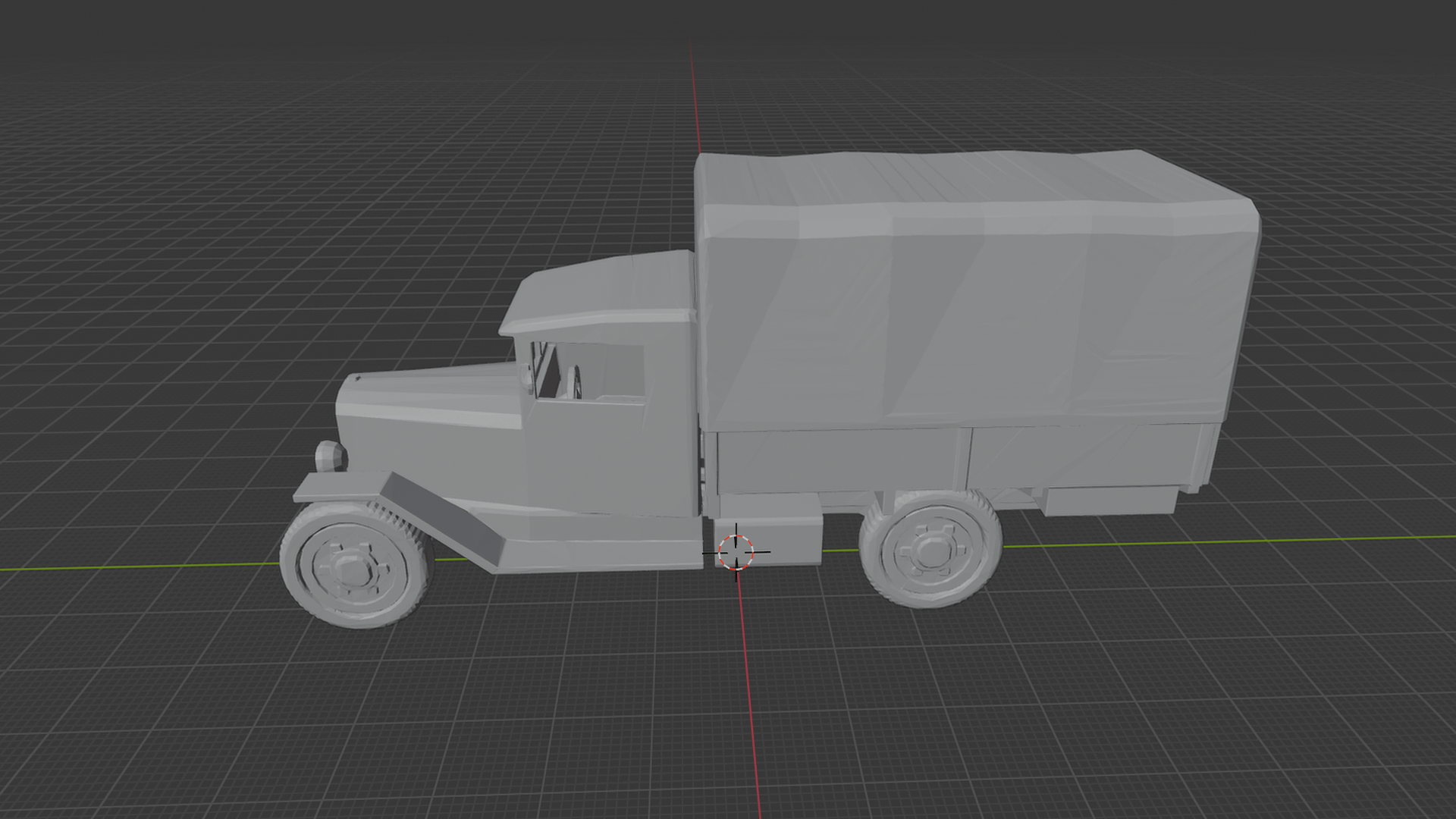 Polski Fiat 621 Military Truck STL 3D Print Model
