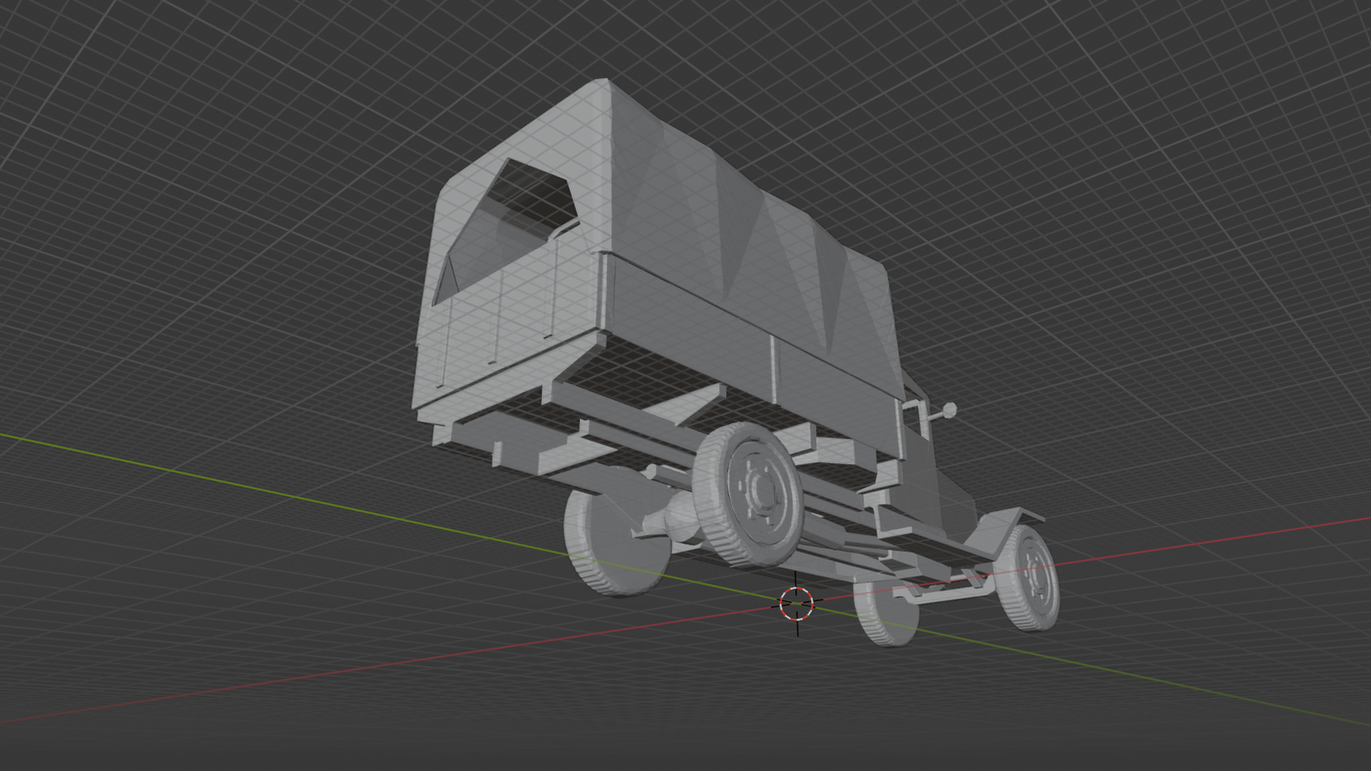 Polski Fiat 621 Military Truck STL 3D Print Model