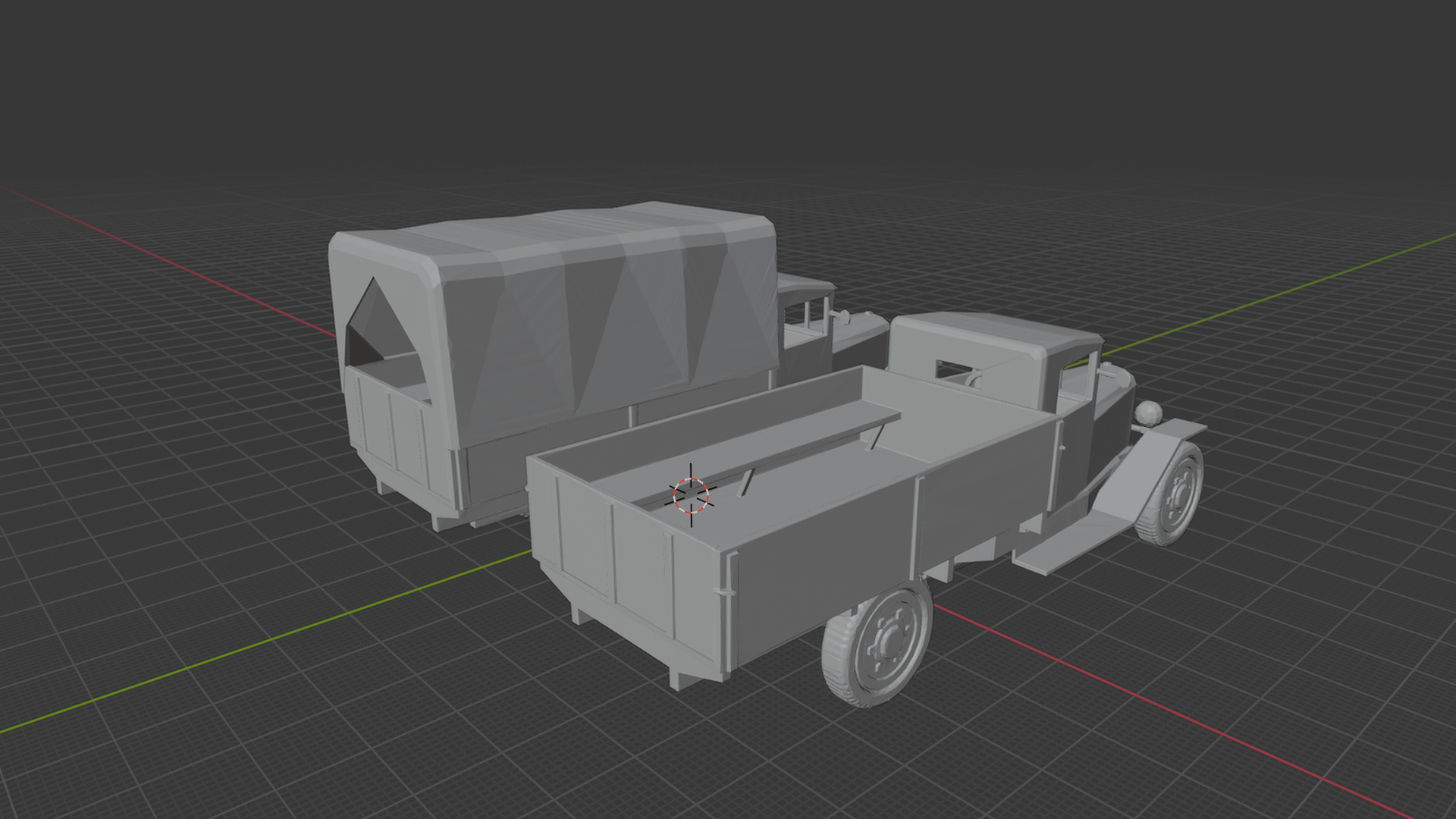 Polski Fiat 621 Military Truck STL 3D Print Model