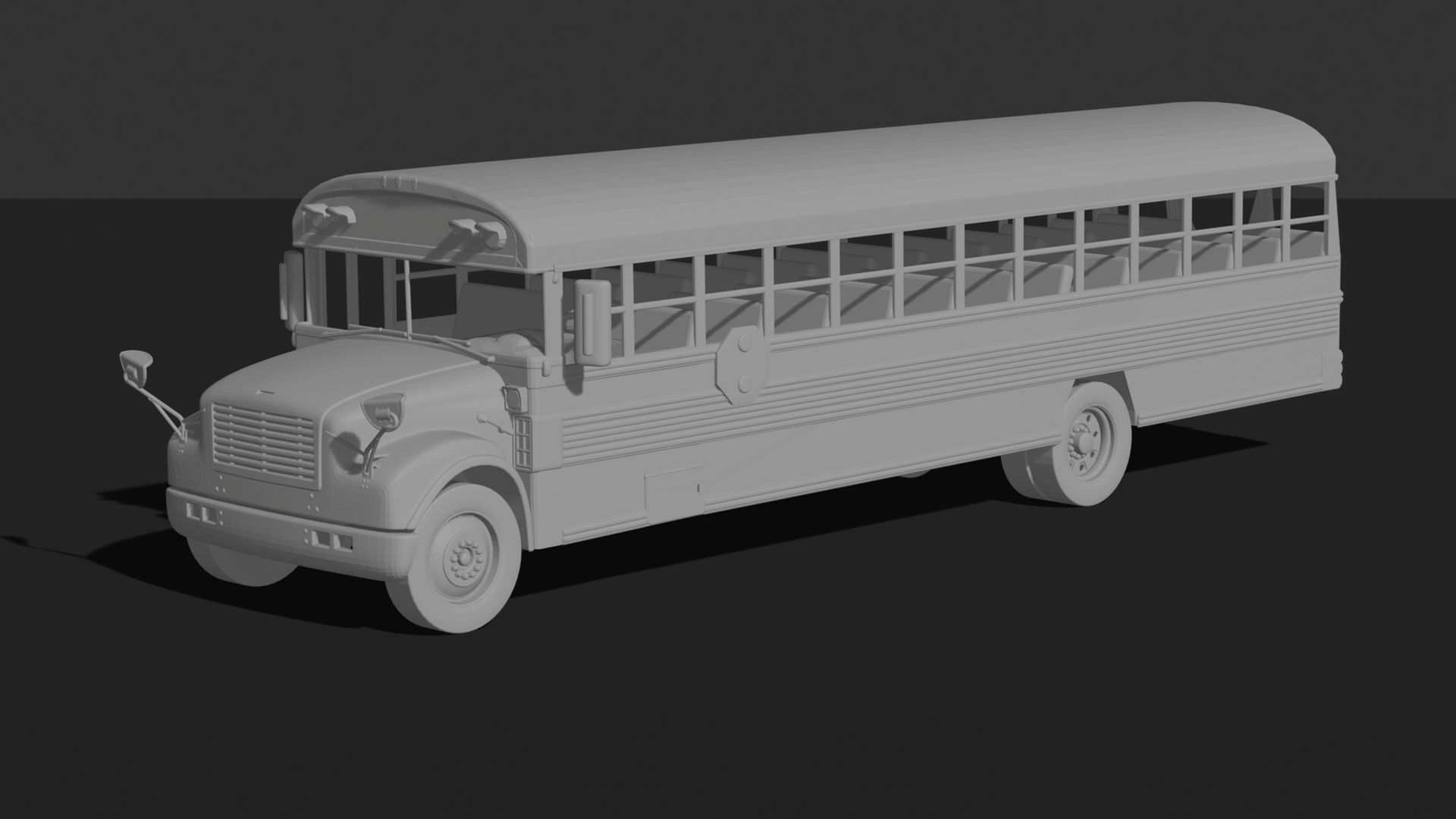 International S-Series School Bus STL 3D Print Model