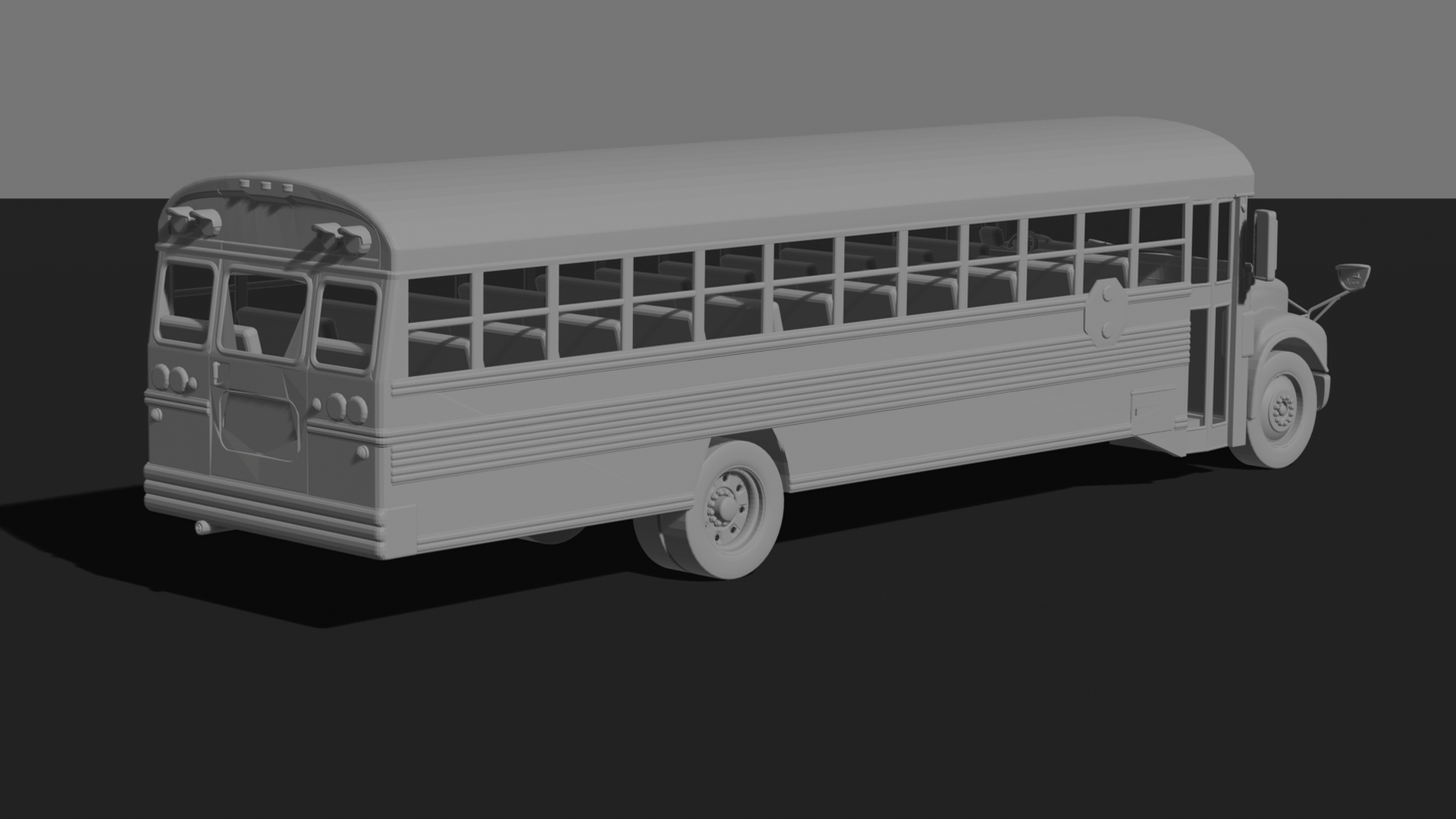 International S-Series School Bus STL 3D Print Model