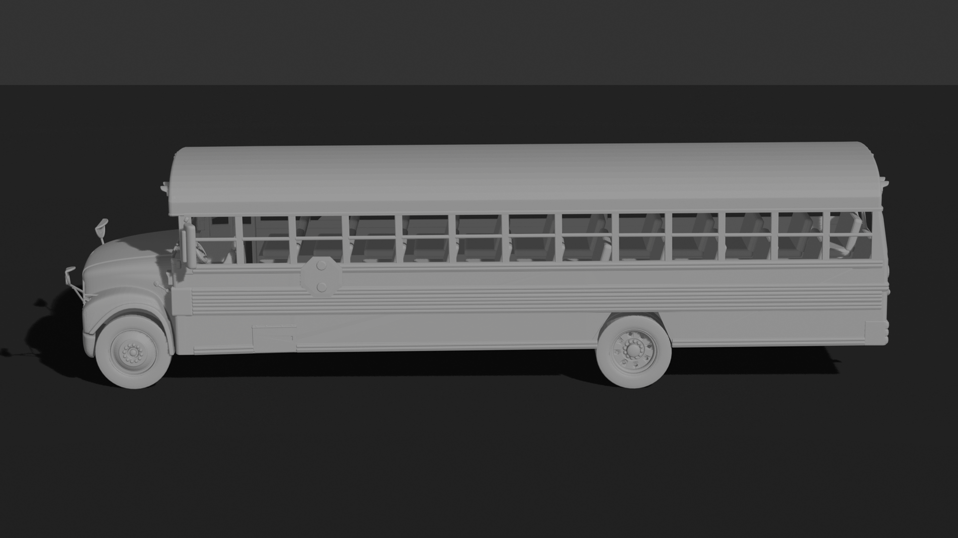International S-Series School Bus STL 3D Print Model