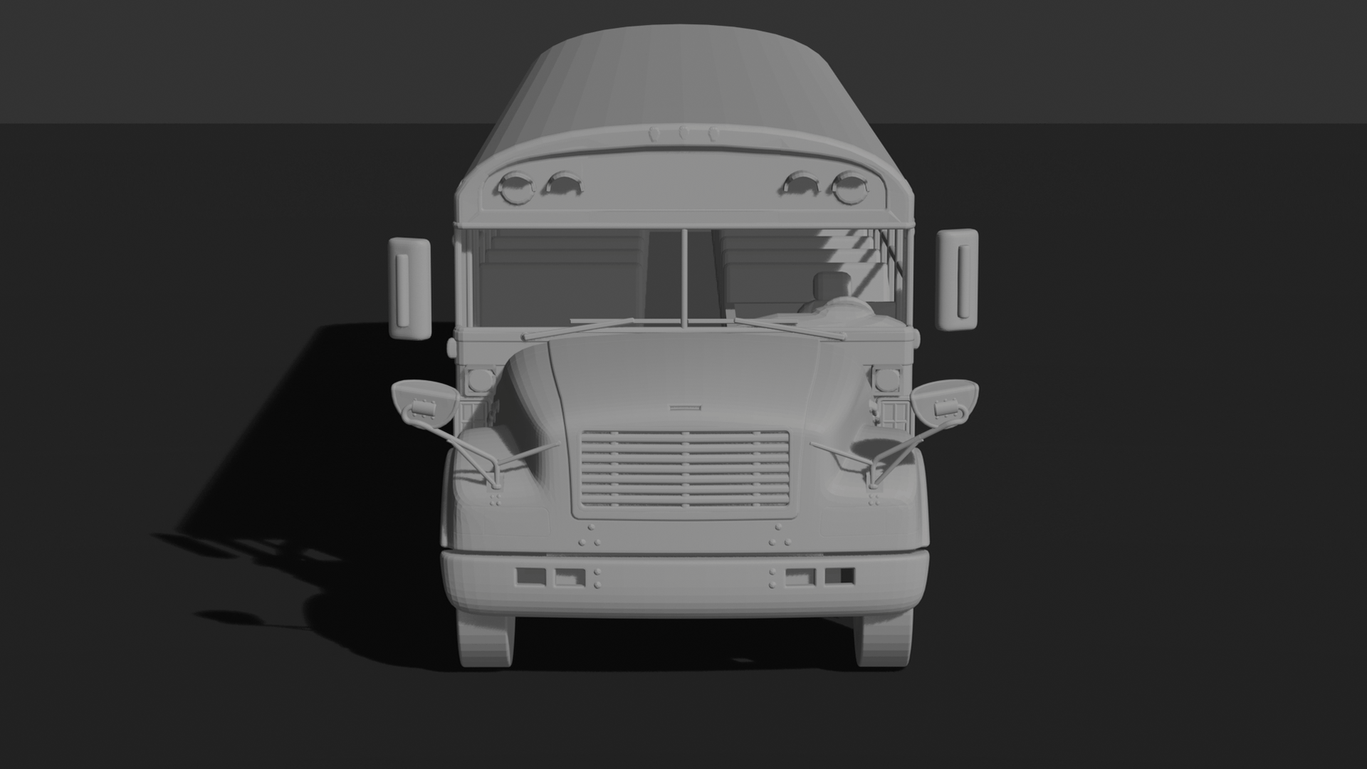 International S-Series School Bus STL 3D Print Model