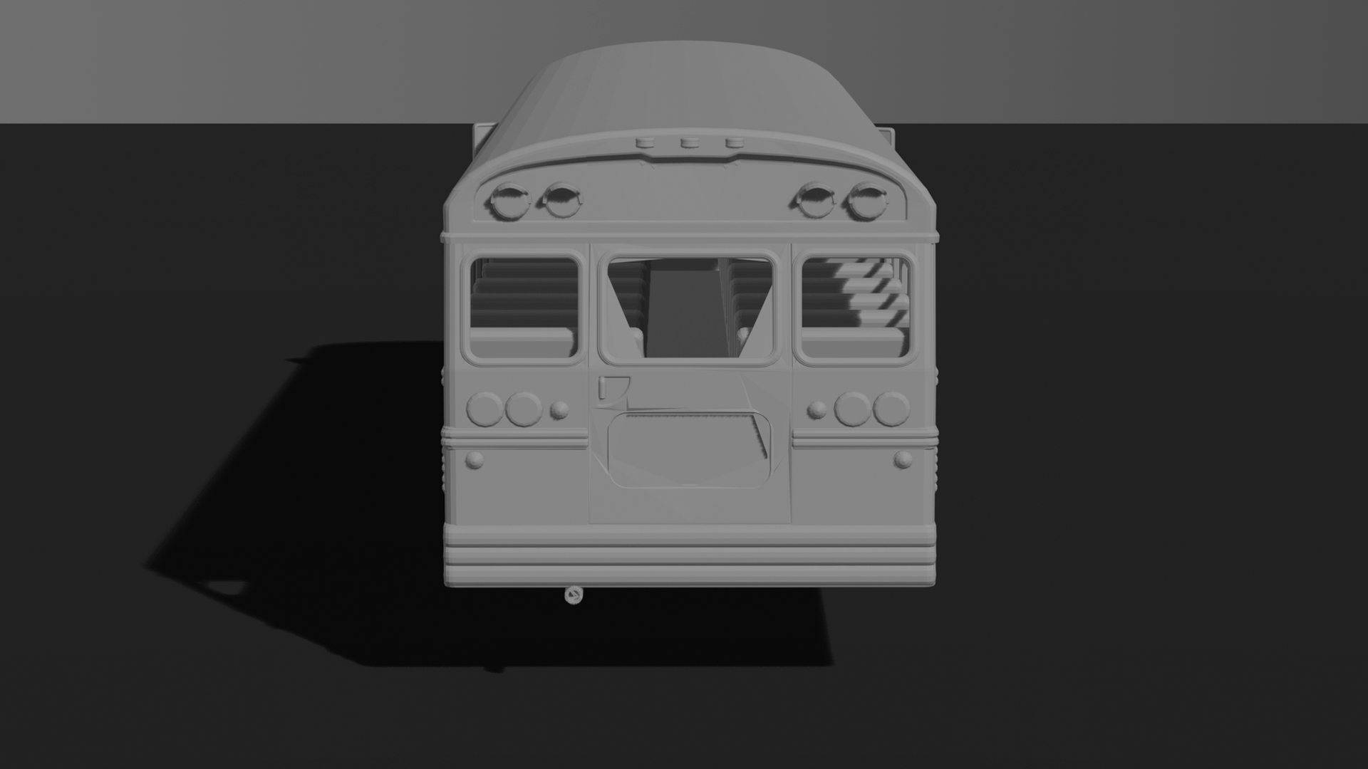 International S-Series School Bus STL 3D Print Model