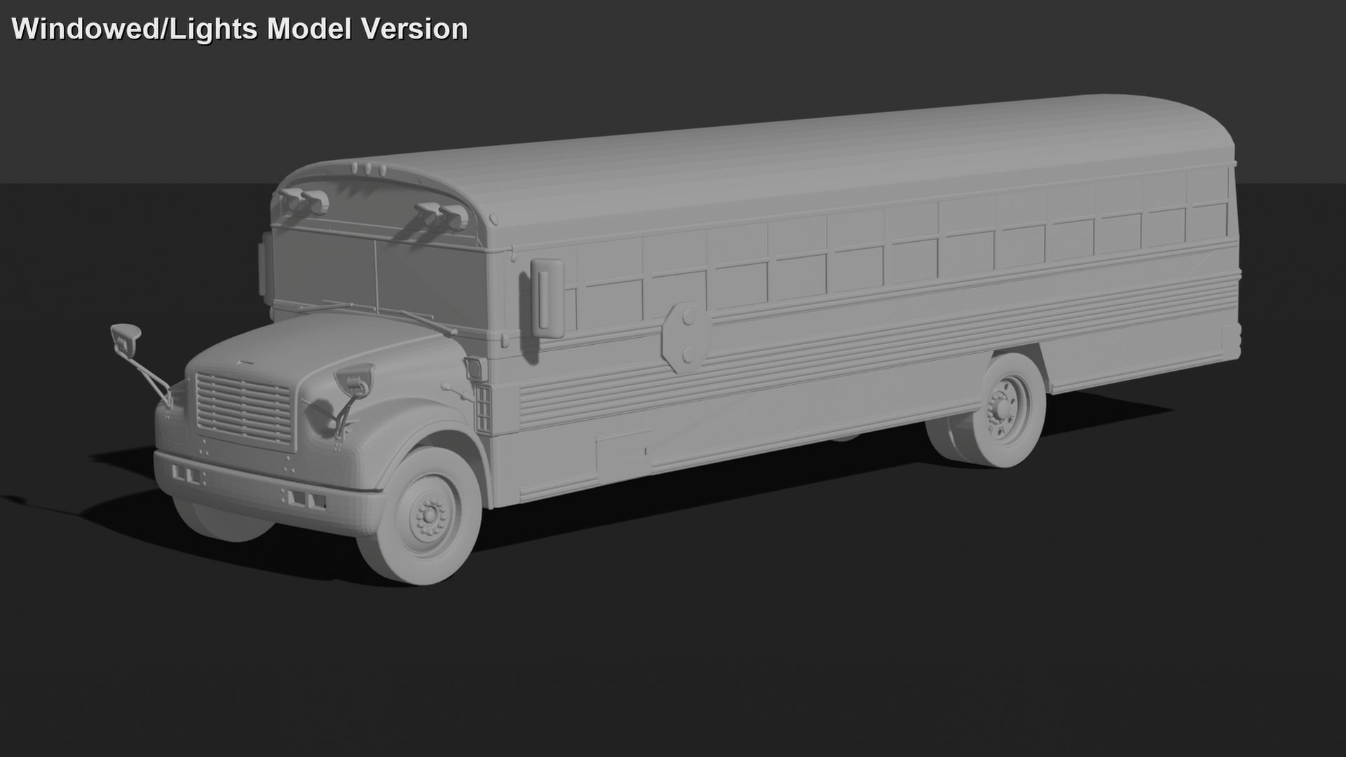 International S-Series School Bus STL 3D Print Model
