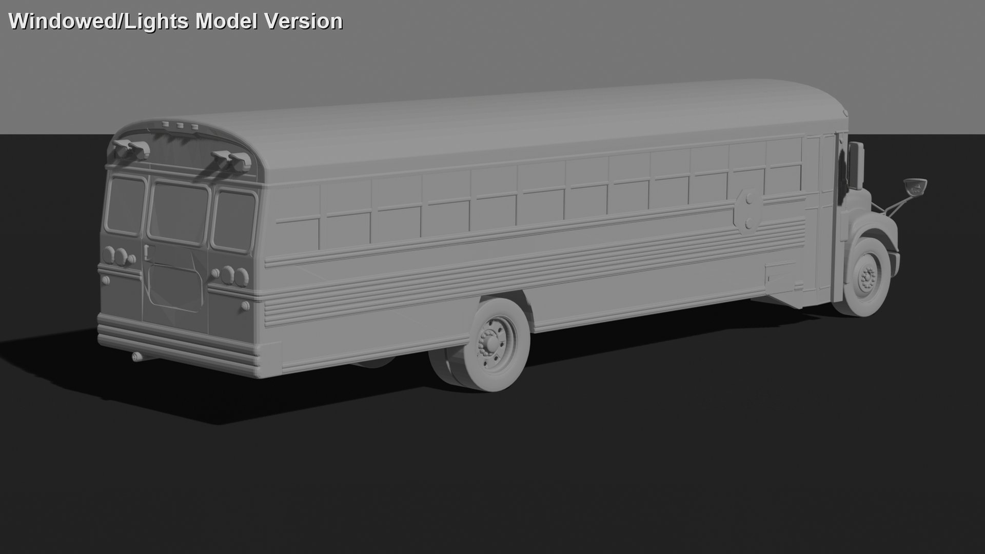 International S-Series School Bus STL 3D Print Model