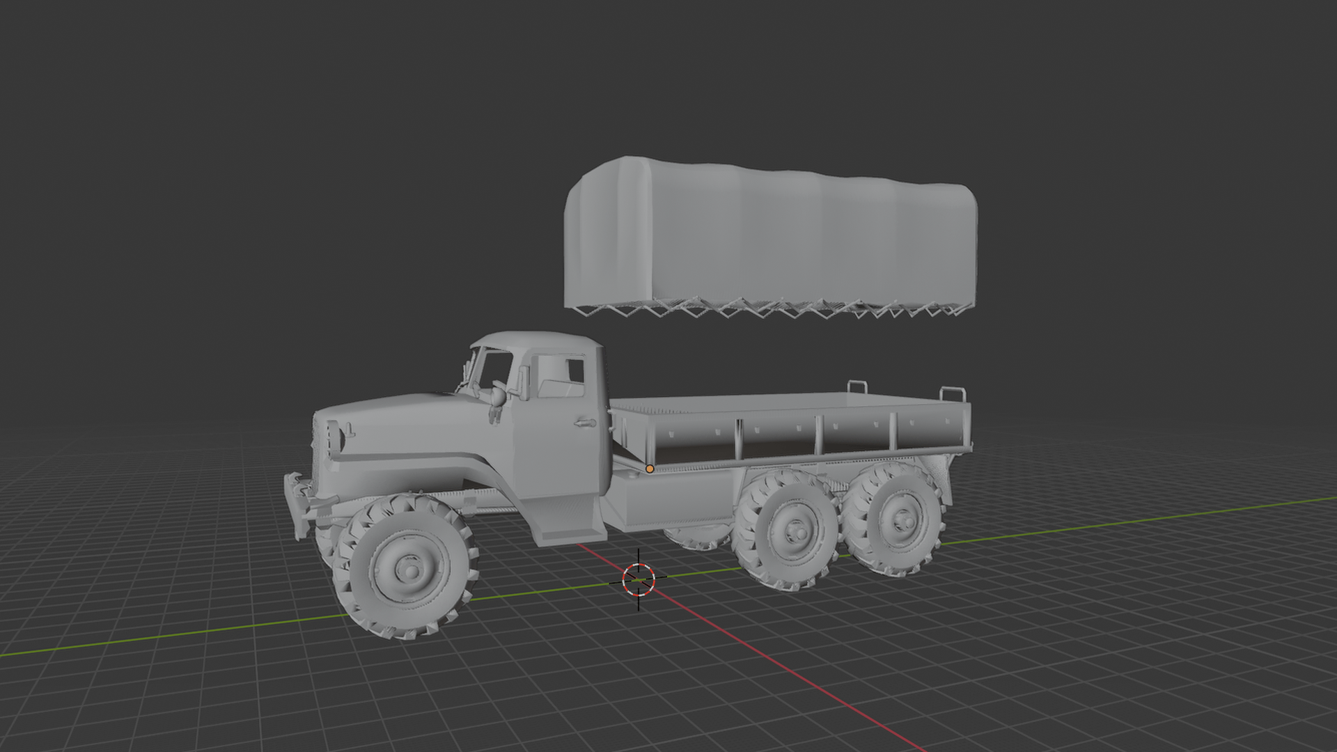 Ural 375D Military Truck STL 3D Print Model