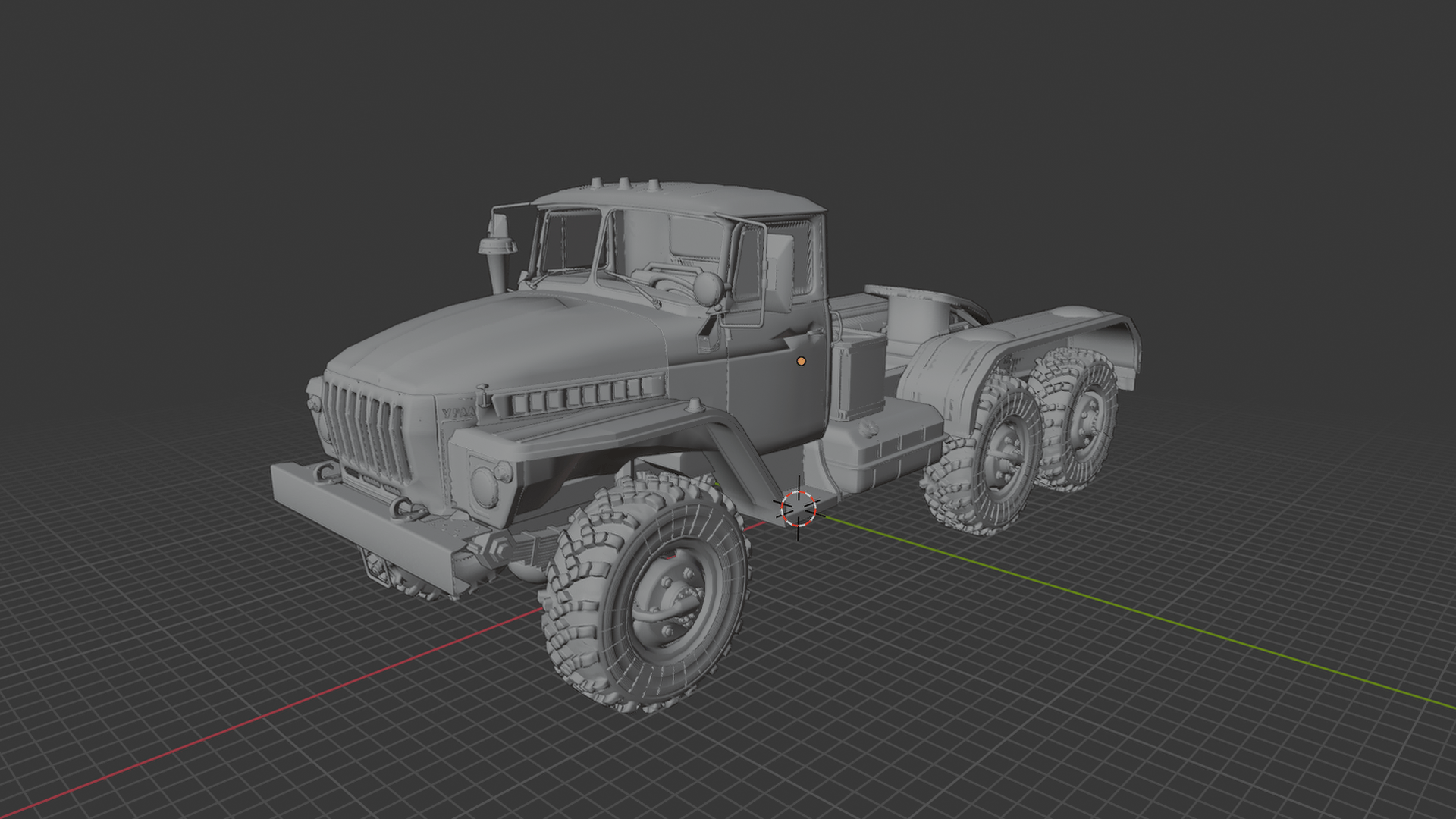 Ural 4420 Military Truck Tractor STL 3D Print Model
