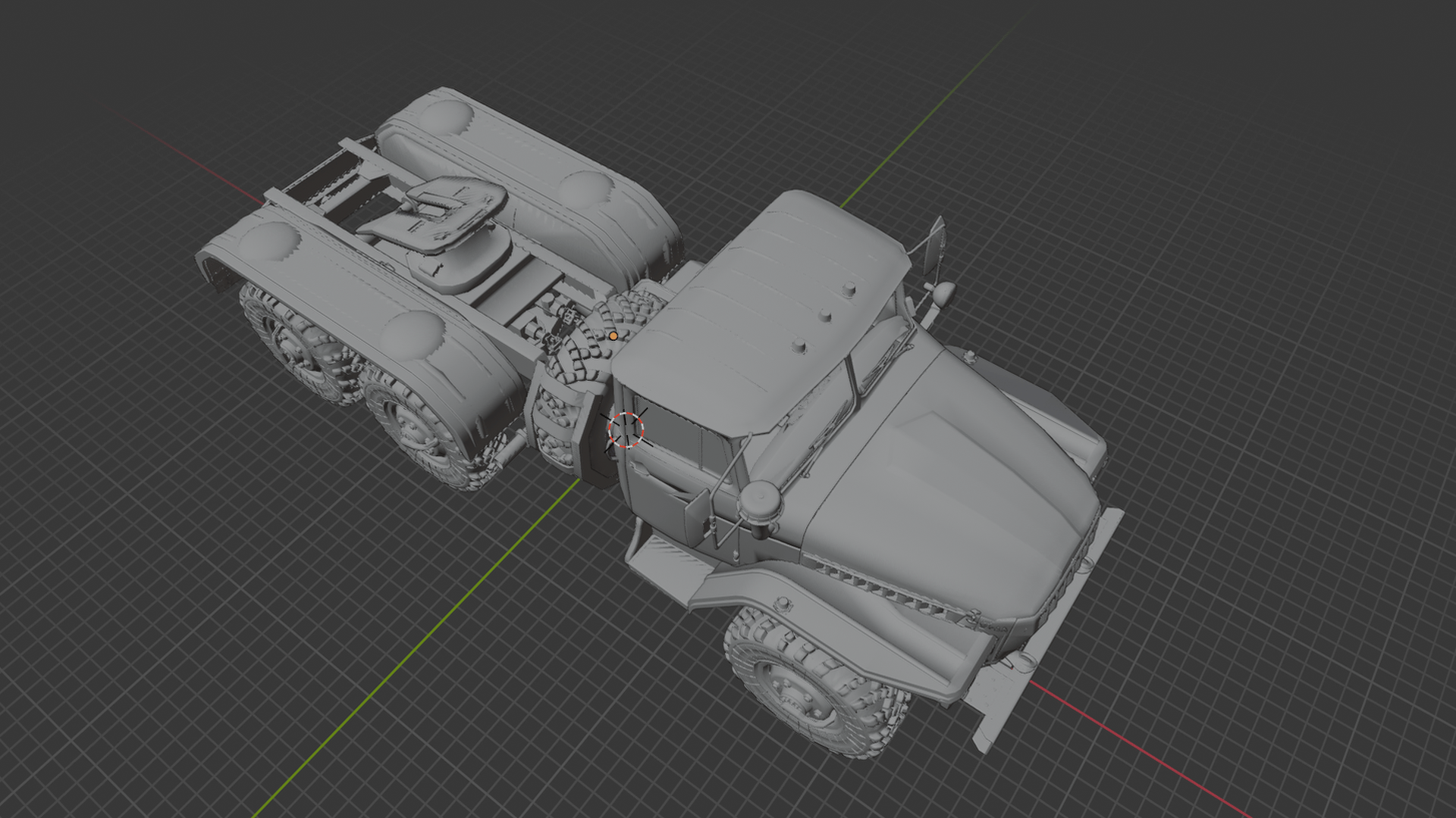 Ural 4420 Military Truck Tractor STL 3D Print Model